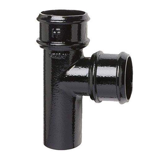 Cast Iron Round Downpipe 92.5dg Branch 150mm - Black Finish Hargreaves Foundry XR6030 Price Comparisons | Compare The Build
