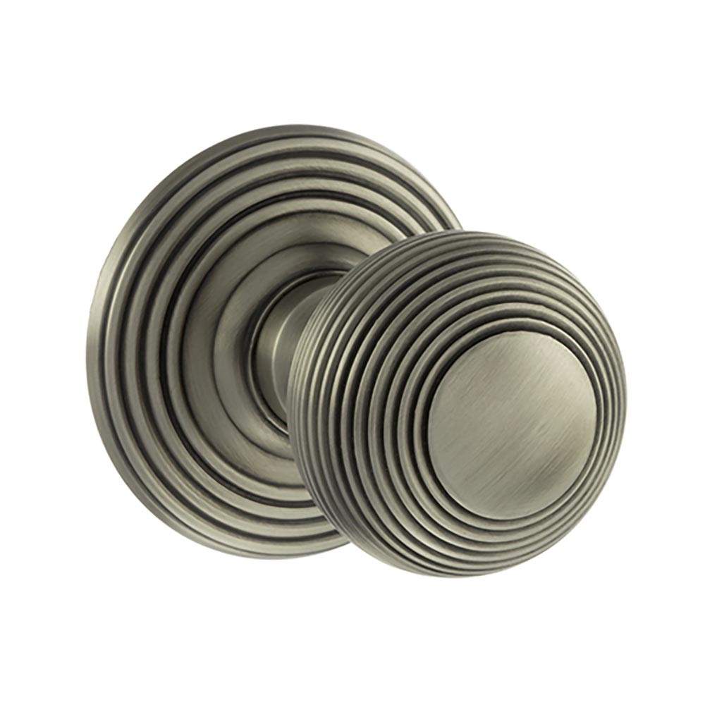 Atlantic Old English Ripon Solid Brass Reeded Mortice Knob on Concealed Fix Rose - Matt Gun Metal Gunmetal Grey Atlantic UK OE50RMKMBN | Compare The Build