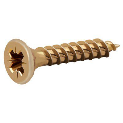 Turbodrive Yellow Zinc Plated Steel Wood Screw (Dia)4.5mm (L)25mm, Pack Of 500 Price Comparisons | Compare The Build