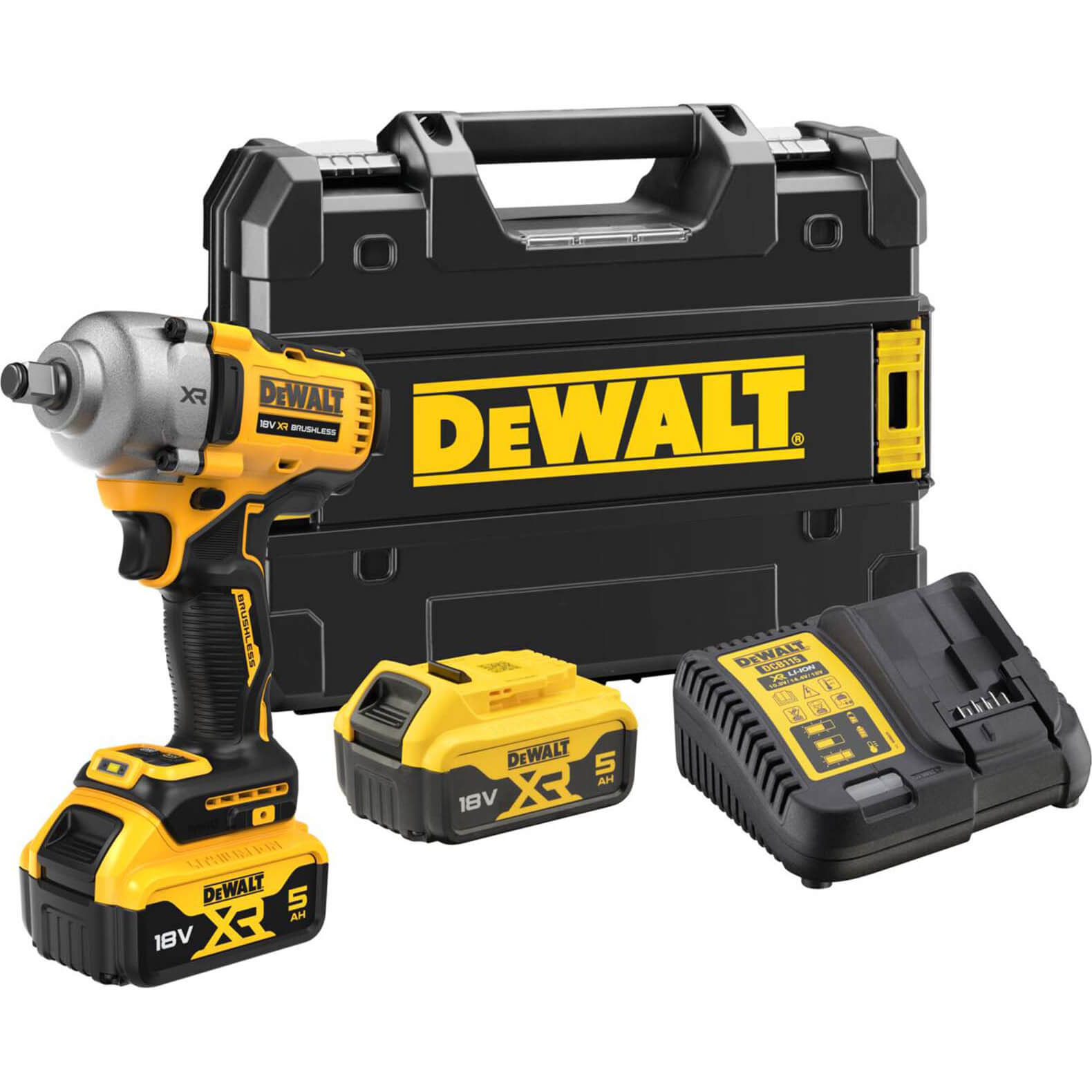 DeWalt DCF891 18v XR Cordless Brushless 1/2" Compact High Torque Wrench 2 x 5ah Li-ion Charger Case Price Comparisons | Compare The Build