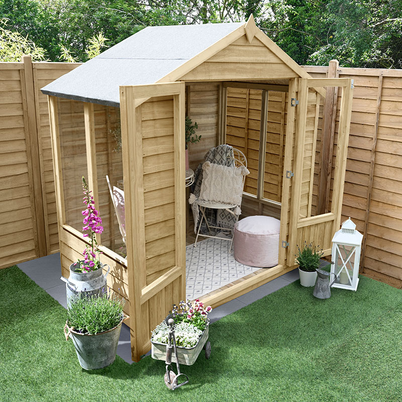 Oakley 6x4 Apex Summerhouse - No Installation Price Comparisons | Compare The Build