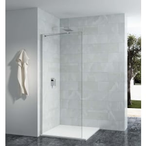 Nexa By Merlyn 10mm Chrome Frameless Wet Room Shower Screen excludes bracing bar - 2015 x 1100mm Price Comparisons | Compare The Build