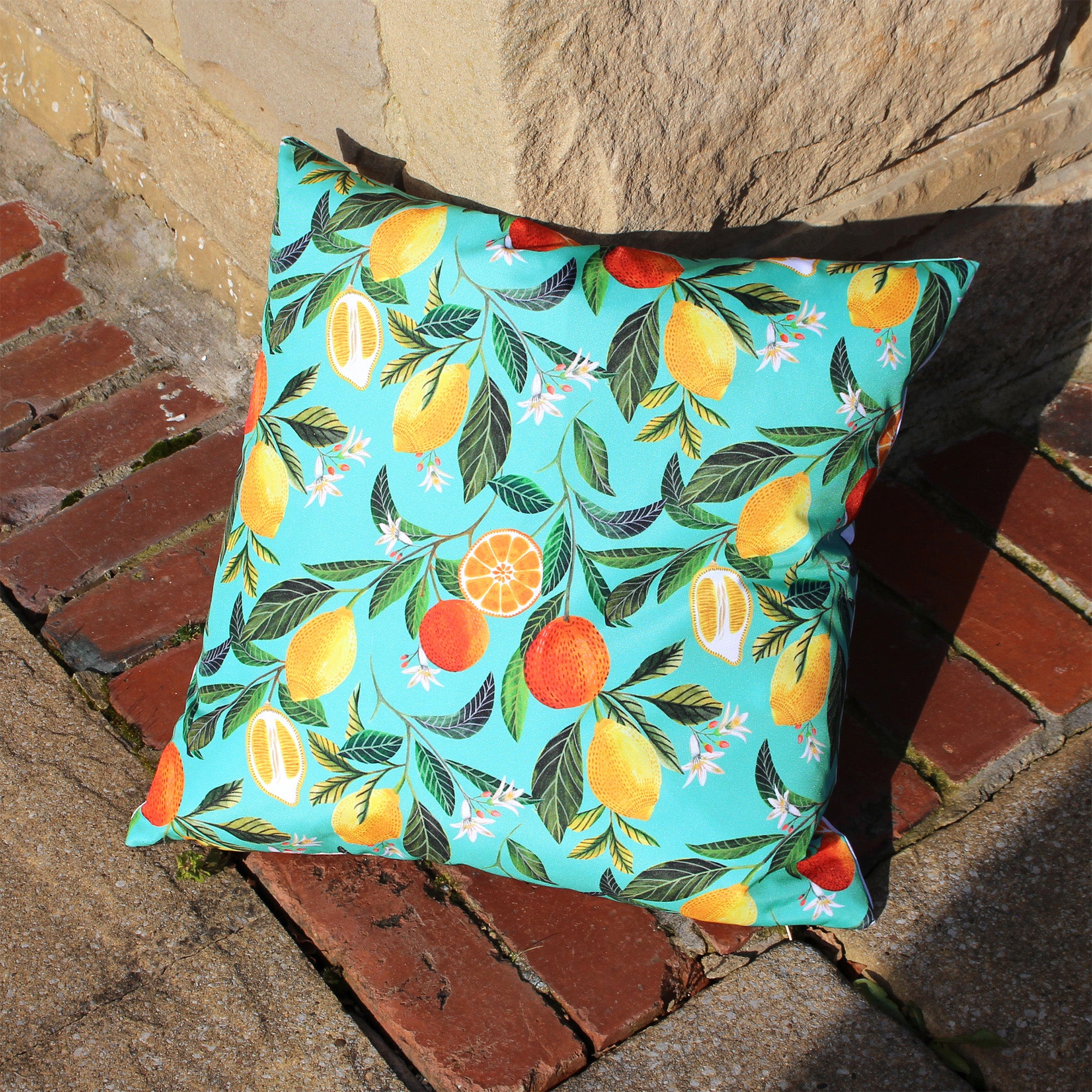 Orange Blossom Outdoor Cushion Green/Yellow/Orange Price Comparisons | Compare The Build