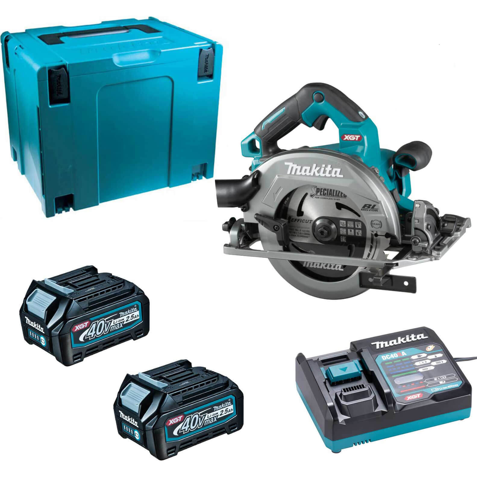 Makita MAKHS004GD2 HS004GD201 XGT 40Vmax BL Circular Saw 190mm 40V 2 x 2.5Ah Li-ion | Compare The Build