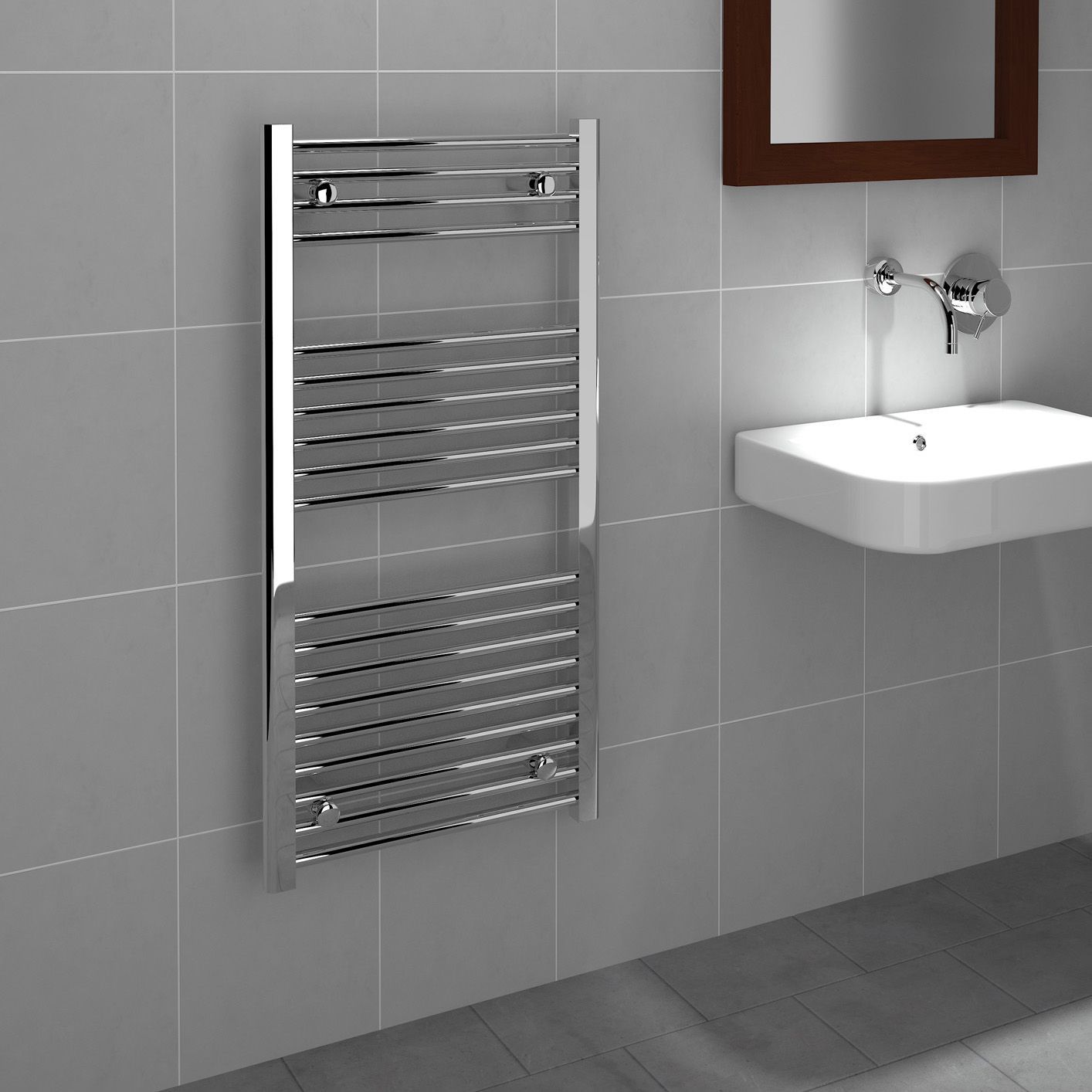 Kudox Electric Silver Towel Warmer (H)1000mm (W)500mm Price Comparisons | Compare The Build