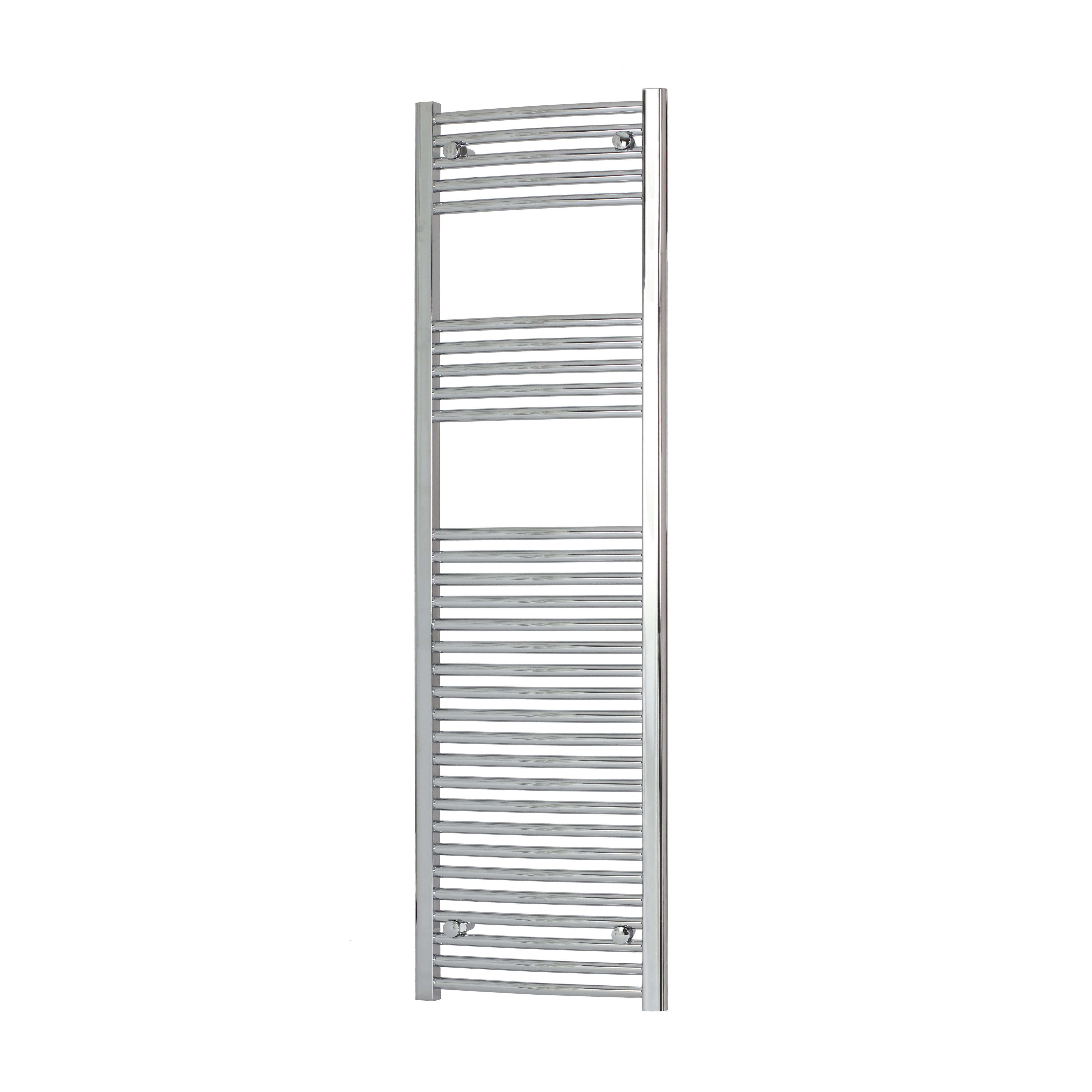 Flomasta, Silver Vertical Curved Towel Radiator (W)450mm X (H)1600mm Price Comparisons | Compare The Build