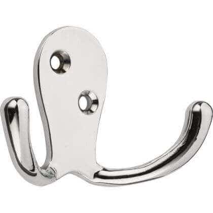 Double Robe Hook - Wide - Polished Chrome - Wall/Door Mountable - Decohooks Price Comparisons | Compare The Build