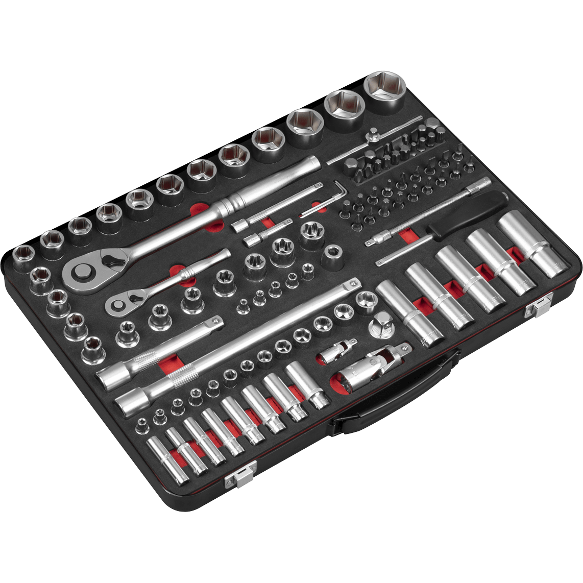 Sealey Premier Platinum Series 108 Piece 1/4" and 1/2" Drive Socket Set Combination Price Comparisons | Compare The Build