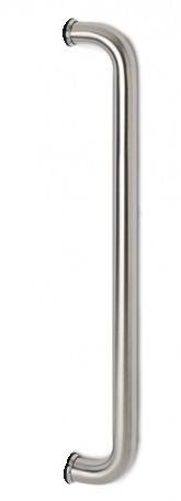 Satin Stainless Steel D Pull Handle - Bolt Through Single Flanged 1200mm x 25mm Price Comparisons | Compare The Build