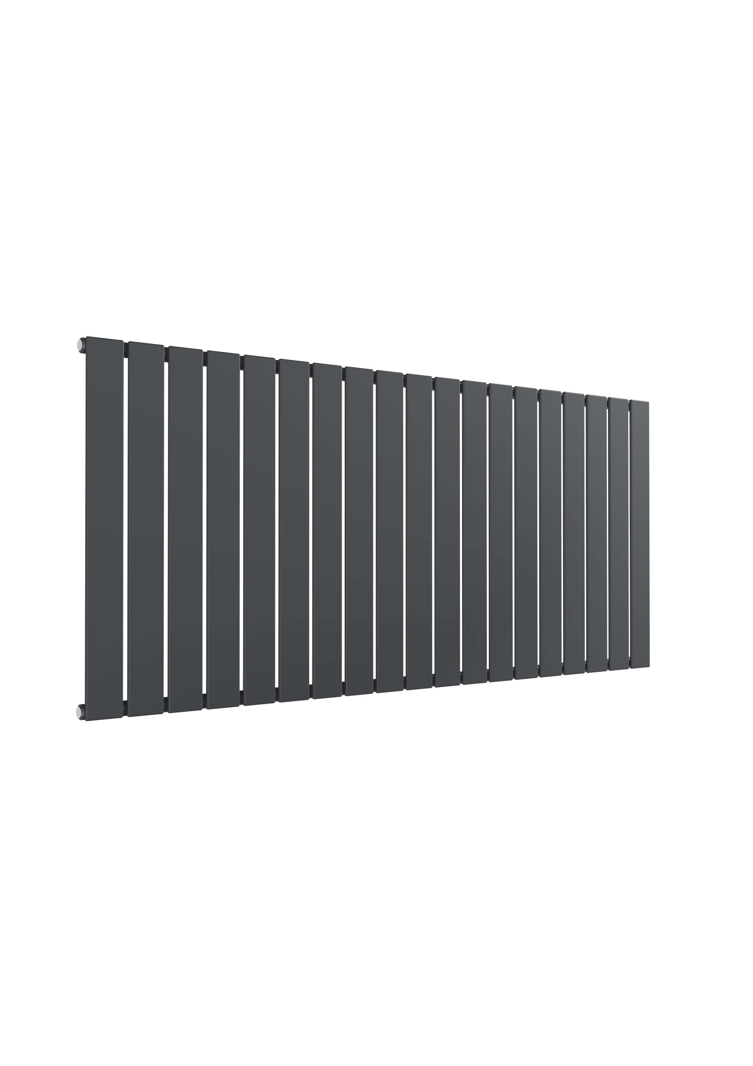 Reina Flat Horizontal Designer Radiator, Anthracite, 600mm x 1402mm Price Comparisons | Compare The Build