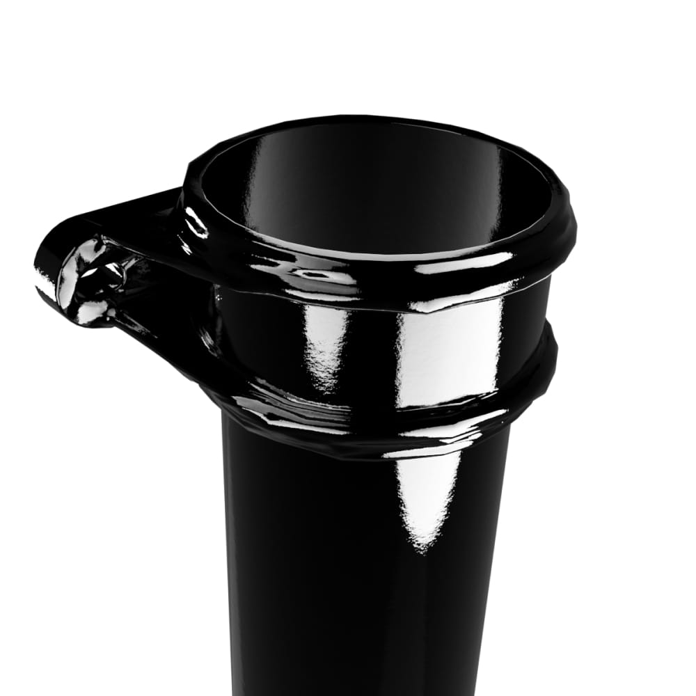 Cast Iron Round Eared Downpipe - Socket On One End - 100mm x 914mm Black Price Comparisons | Compare The Build