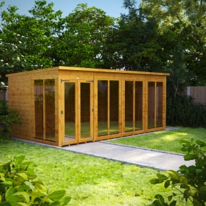 Power Sheds 16 x 8ft Pent Shiplap Dip Treated Summerhouse Price Comparisons | Compare The Build