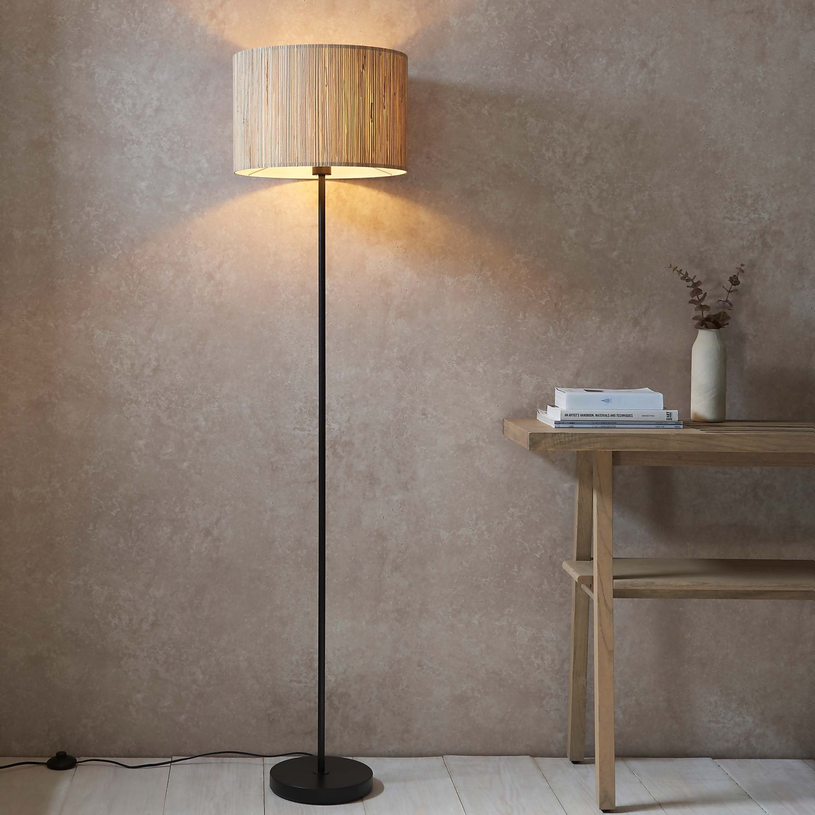 Caen Floor Lamp - Natural | Compare The Build