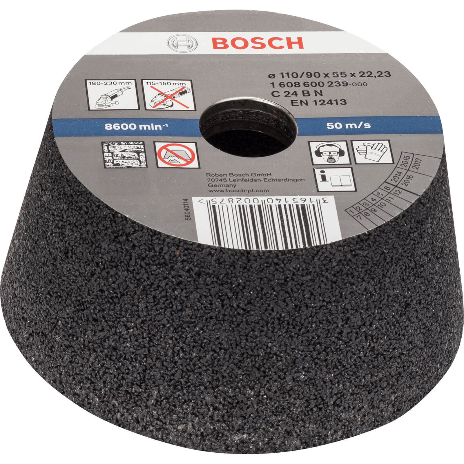 Bosch Conical Abrasive Cup Wheel For Stone 110mm 24g Price Comparisons | Compare The Build