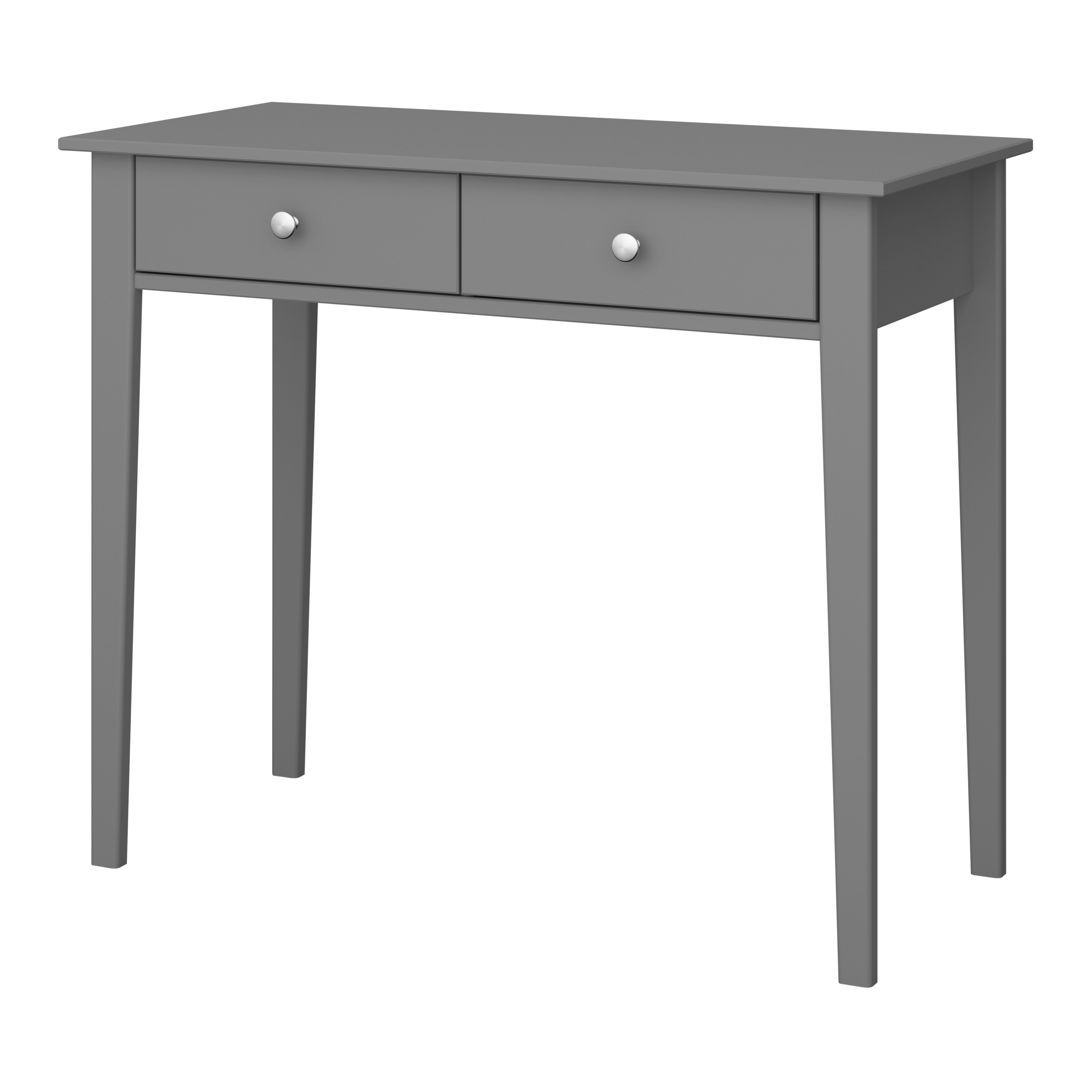 Valenca Satin Grey Dressing Table (H)76.5Cm (W)100Cm (D)45Cm Price Comparisons | Compare The Build