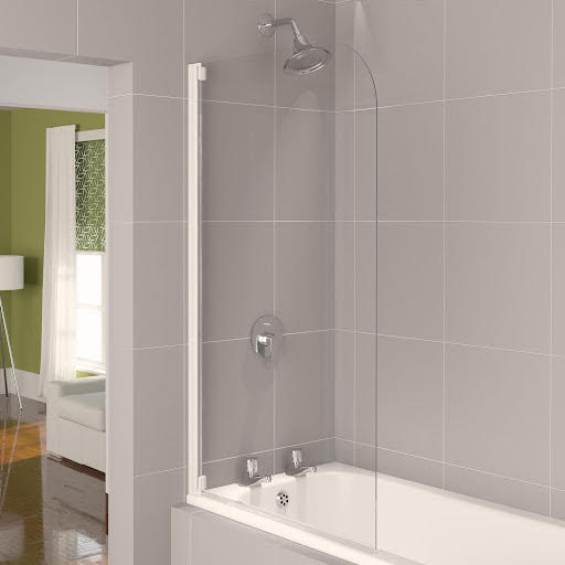 Aqualux Curved Bath Shower Screen 800mm - White 4mm Price Comparisons | Compare The Build