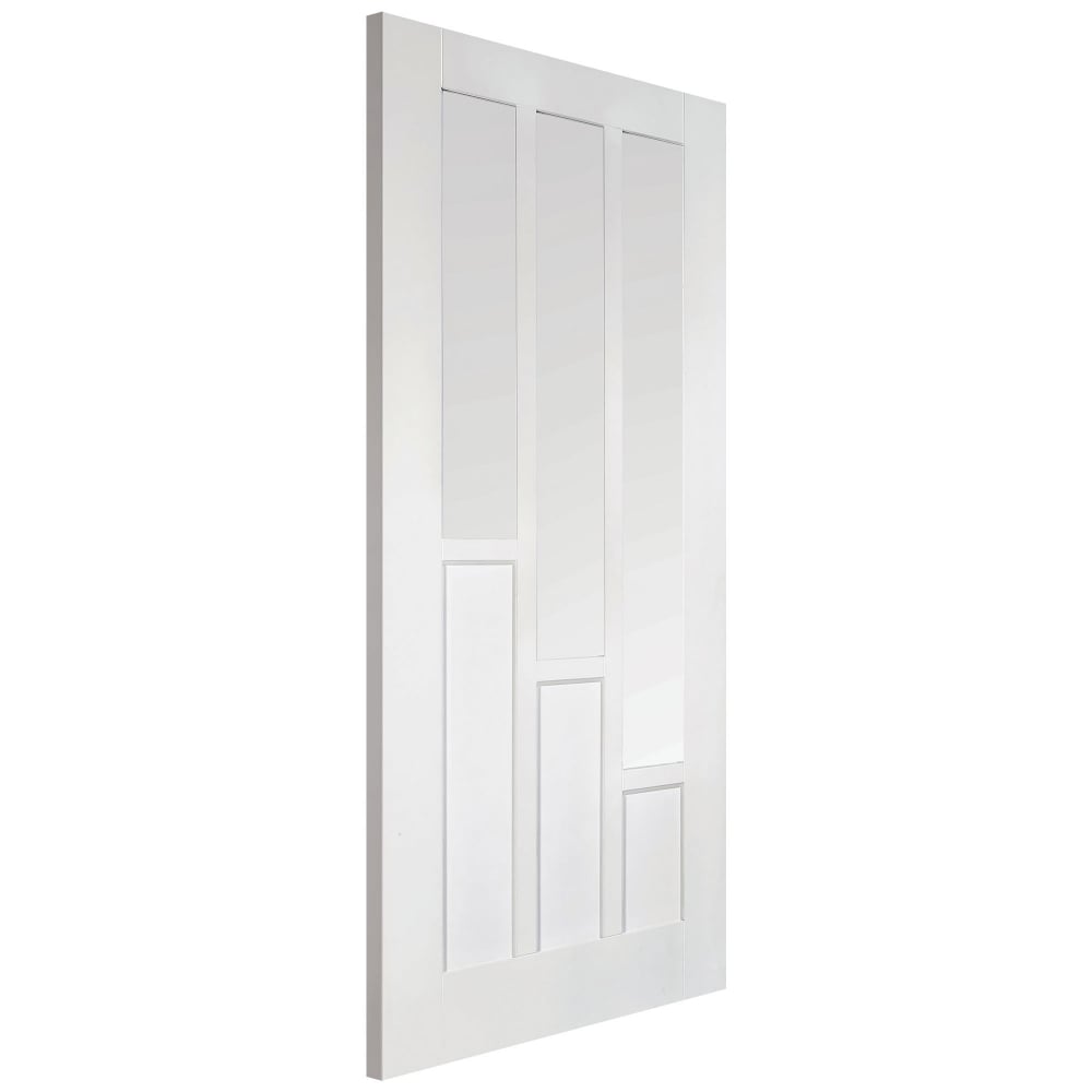LPD Internal White Coventry Primed 3P 3L Clear Glass Door 1981mm x 838mm x 35mm (78" x 33") Price Comparisons | Compare The Build