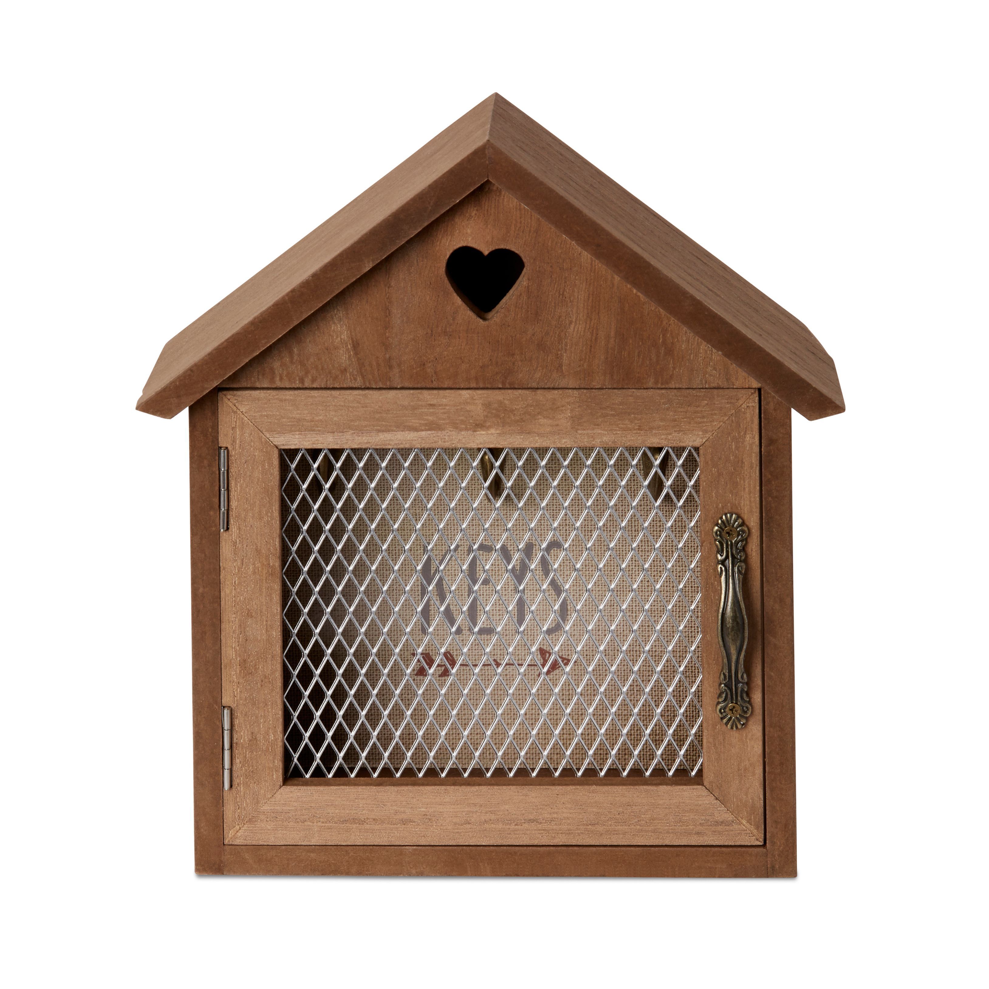 Medium House Shaped Wood Key Box, Brown Price Comparisons | Compare The Build