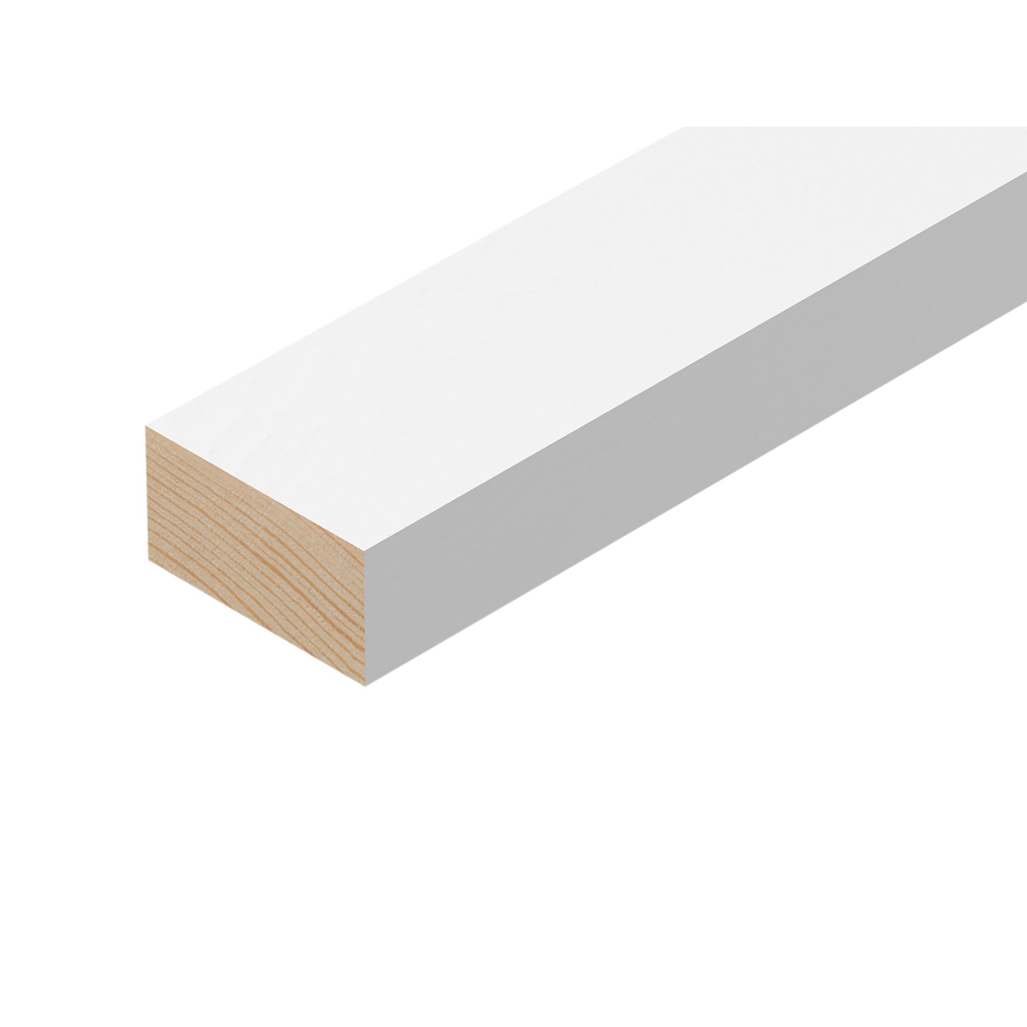 Smooth Primed Square edge Stripwood (L)2.4m (W)34mm (T)18mm | Compare The Build