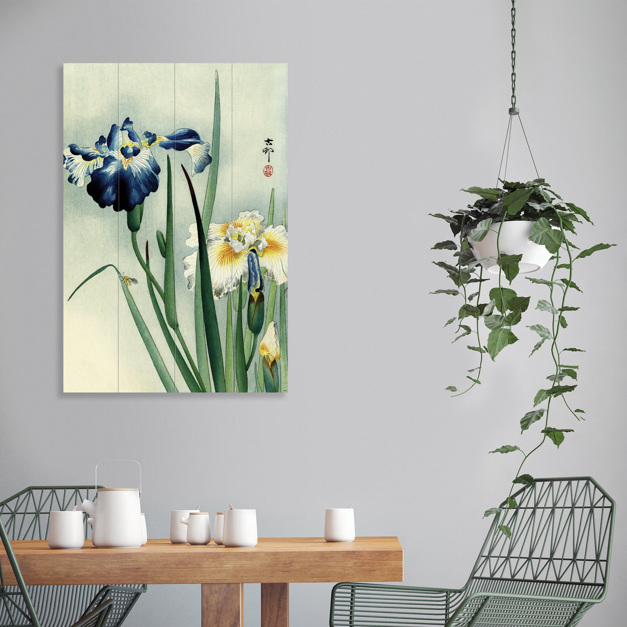 The Art Group Irises Wooden Wall Art Green/Blue Price Comparisons | Compare The Build