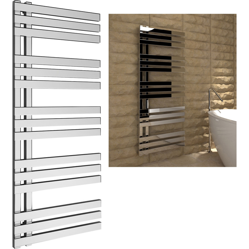 Kudox Tevas Designer Towel Radiator - Chrome 500 x 1200 mm Price Comparisons | Compare The Build