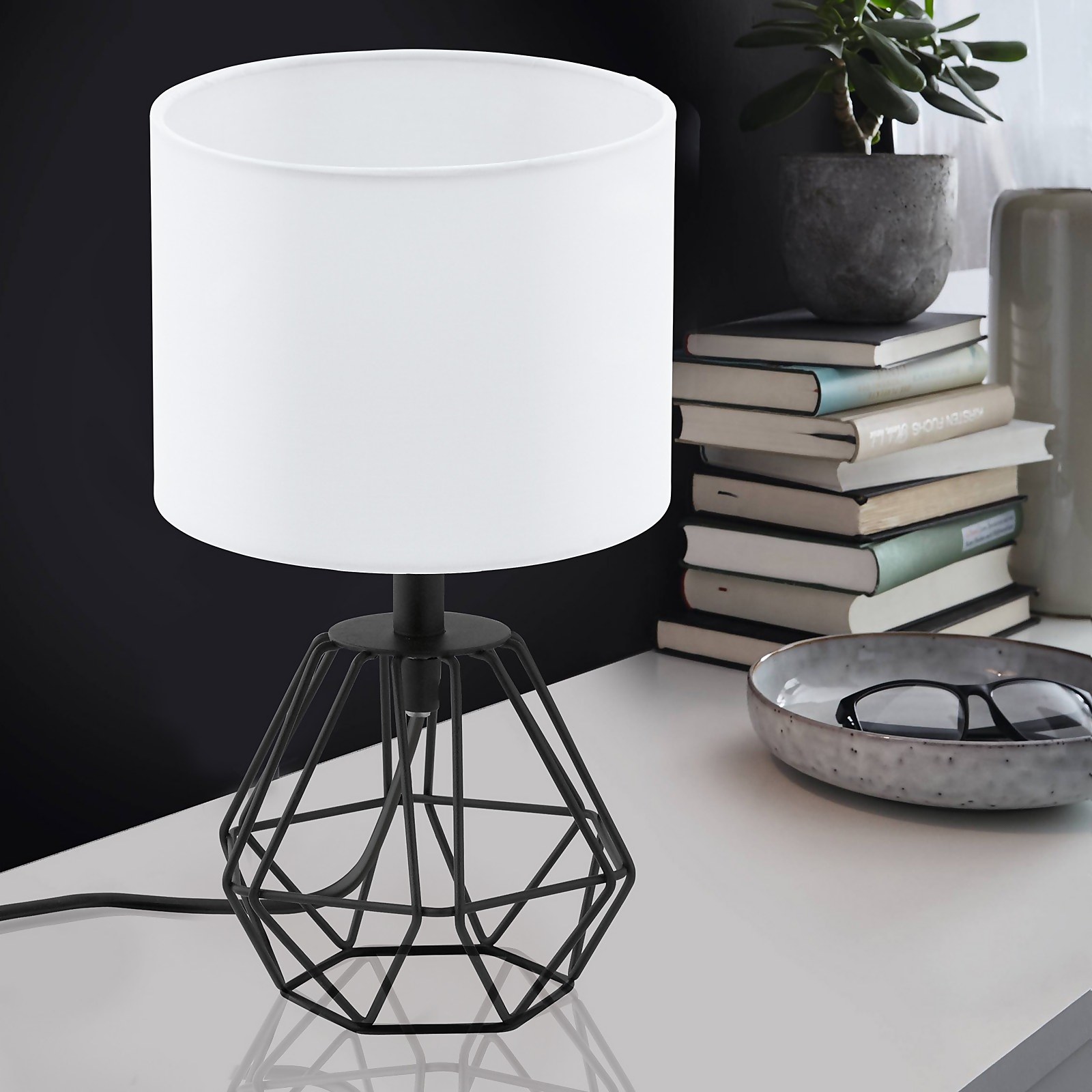 Eglo Carlton Black Steel Geometric Table Lamp Price Comparisons | Compare The Build