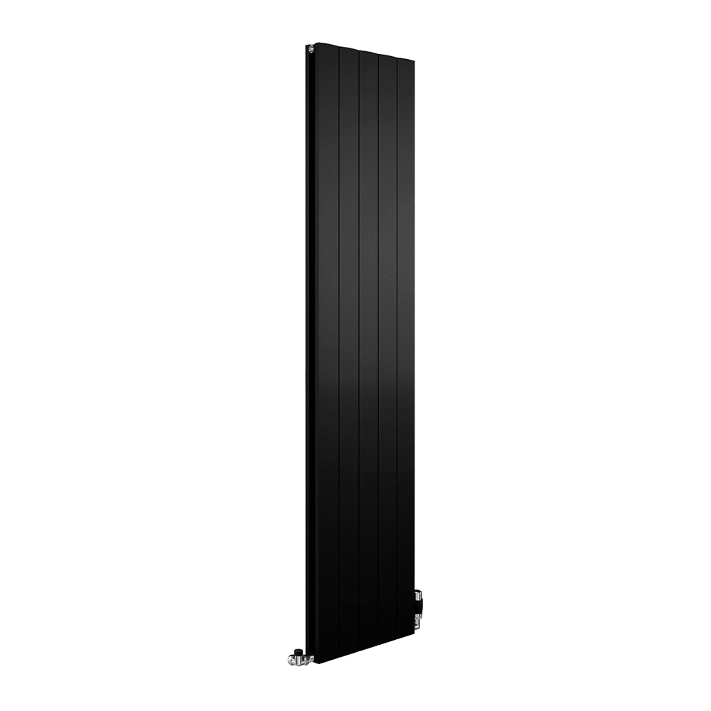 Apollo Magenta Aluminium Vertical Radiator, Black Metallic Flat, 1800mm x 555mm | Compare The Build