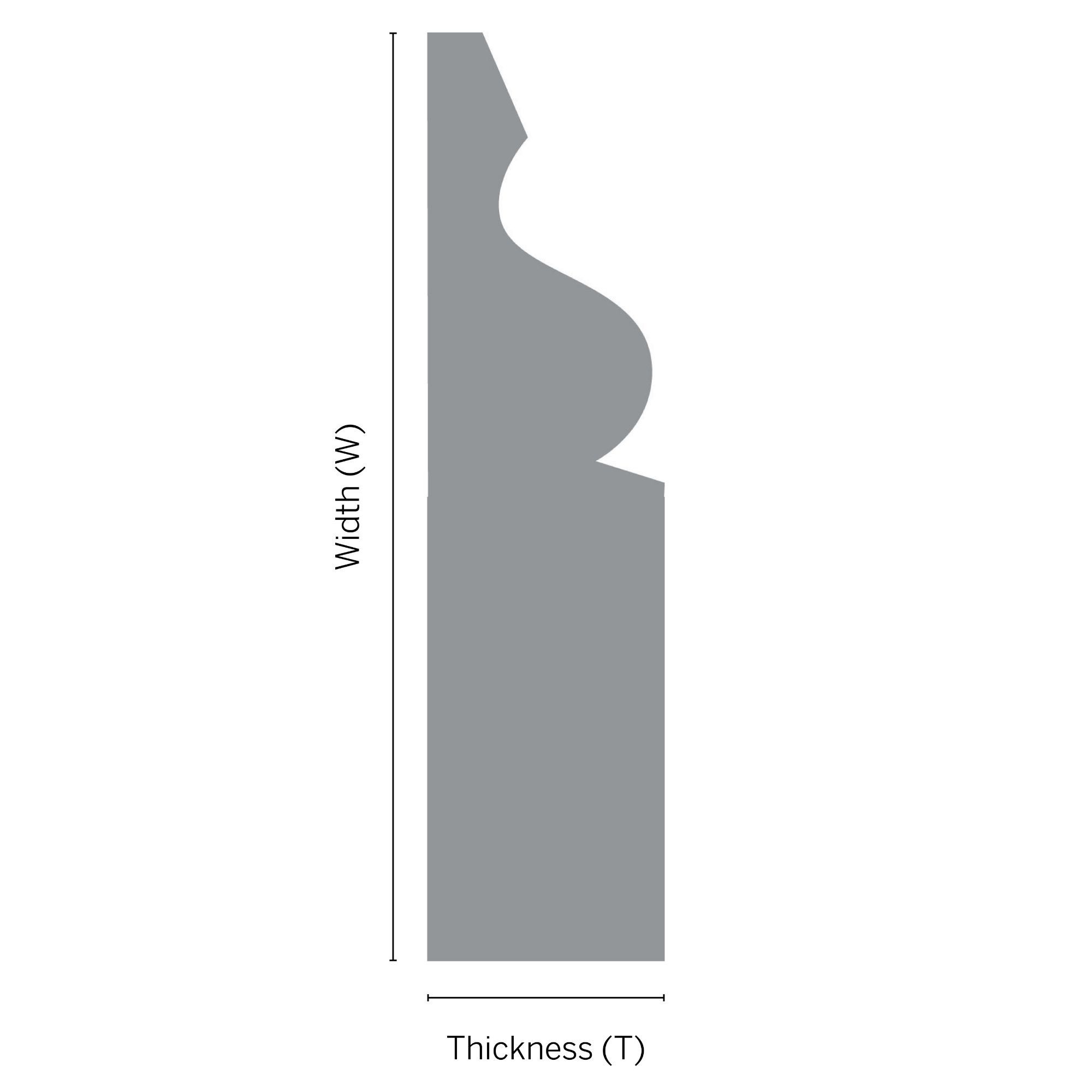 Smooth Pine Ogee Skirting board (L)2.4m (W)119mm (T)15mm, Pack of 4 | Compare The Build