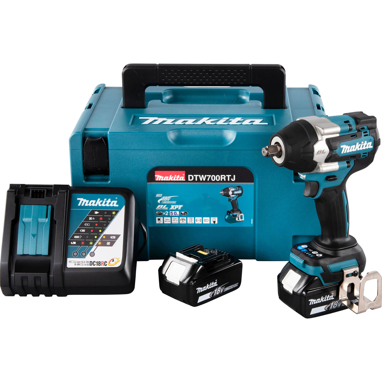 Makita DTW700 18v LXT Cordless Brushless 1/2" Drive Impact Wrench 2 x 5ah Li-ion Charger Case Price Comparisons | Compare The Build