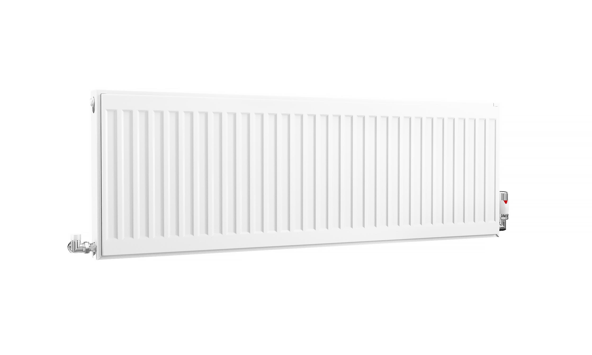 Kartell K-Rad Compact Horizontal Radiator, White, 400mm x 1200mm - Double Panel, Single Convector | Compare The Build