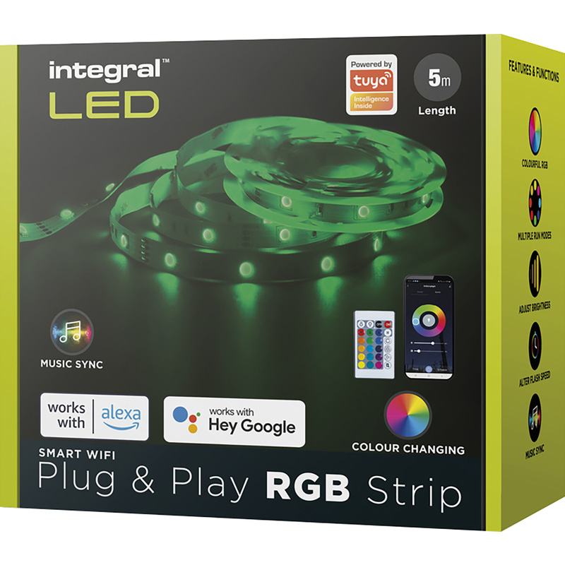 Integral LED Plug and Play Strip Kit IP20 Wifi App Control (5M) Price Comparisons | Compare The Build