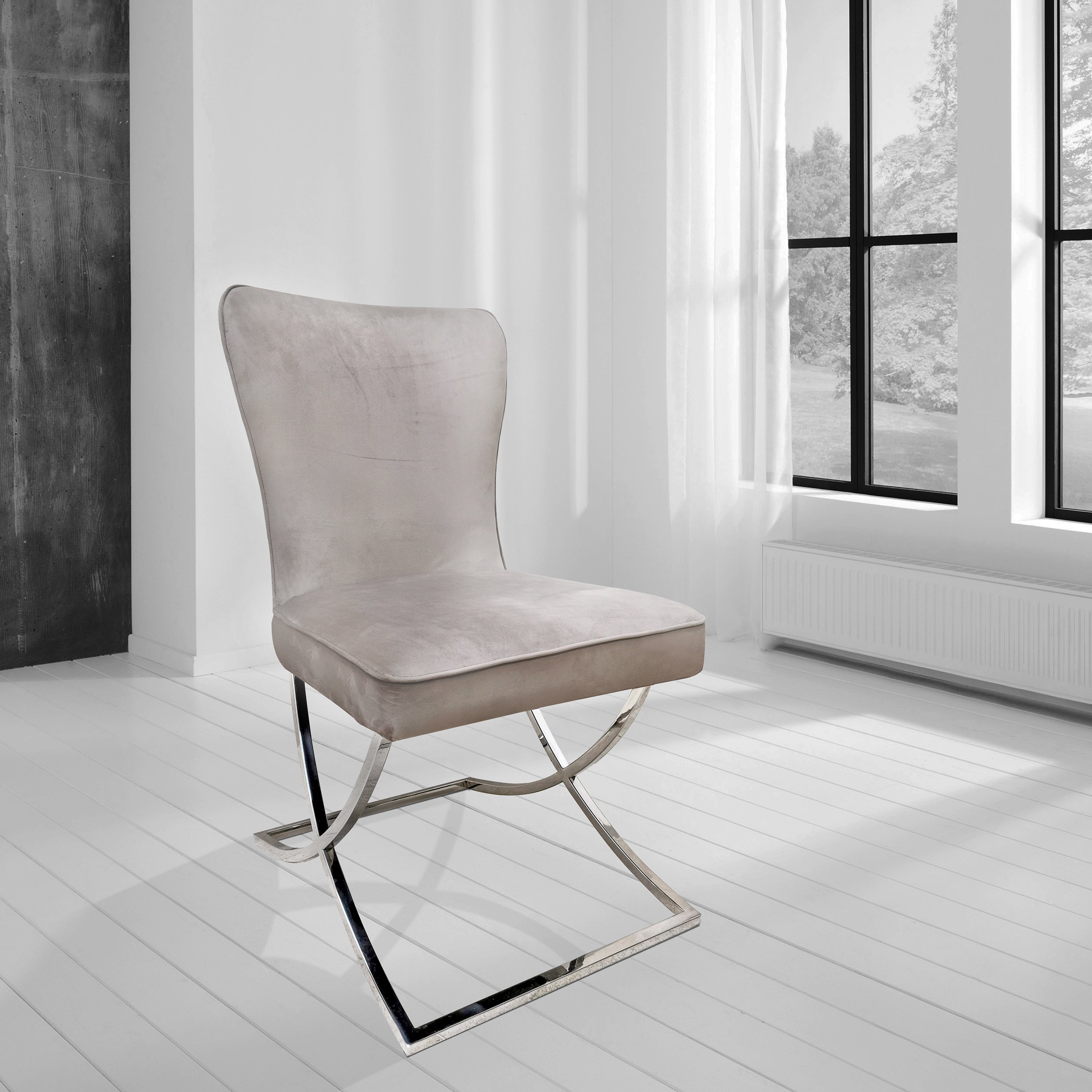 Indus Valley Set of 2 Hugh Dining Chairs Taupe Price Comparisons | Compare The Build