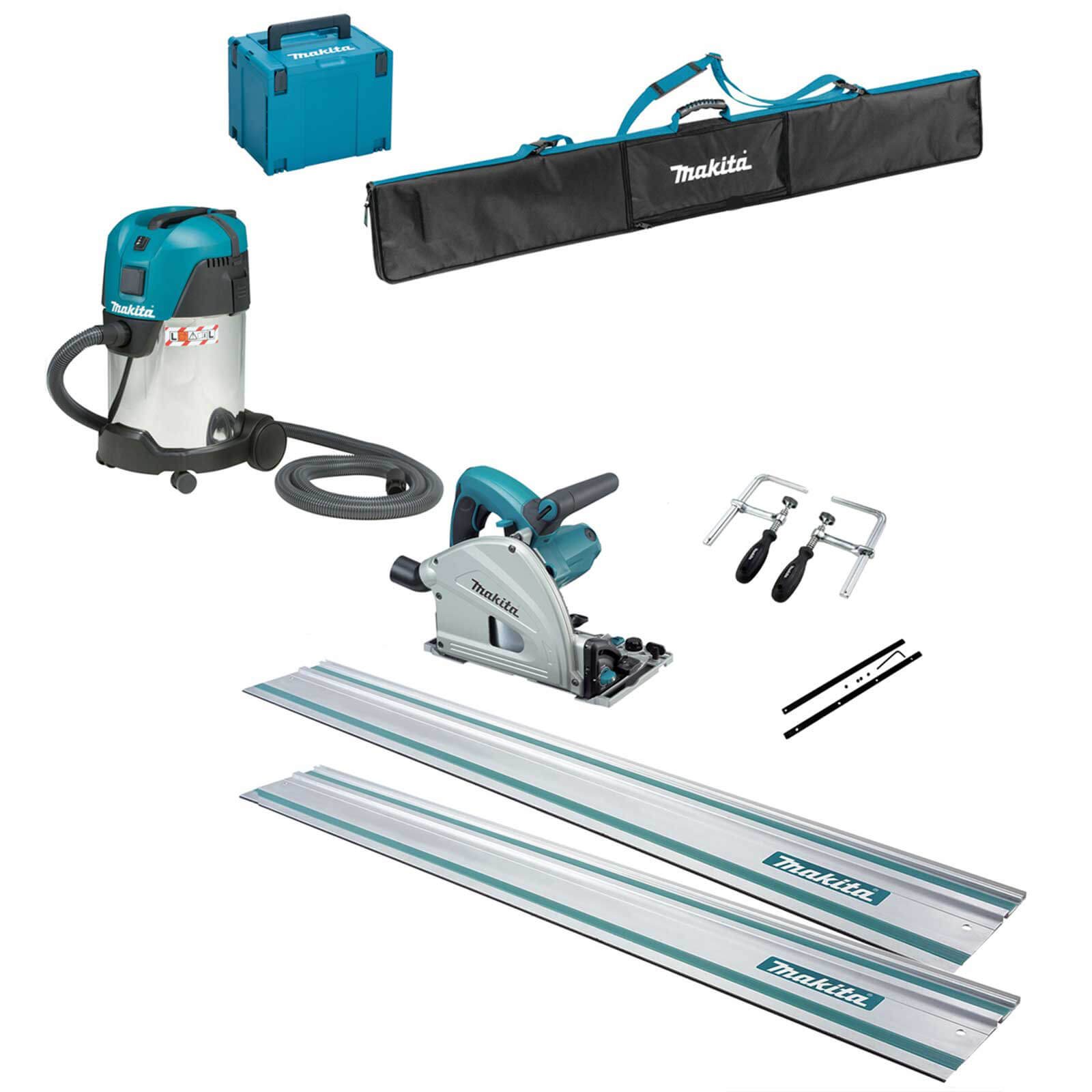 Makita SP6000K7 Plunge Cut Circular Saw and Guide Rail Accessory 7 Piece Set 240v Price Comparisons | Compare The Build