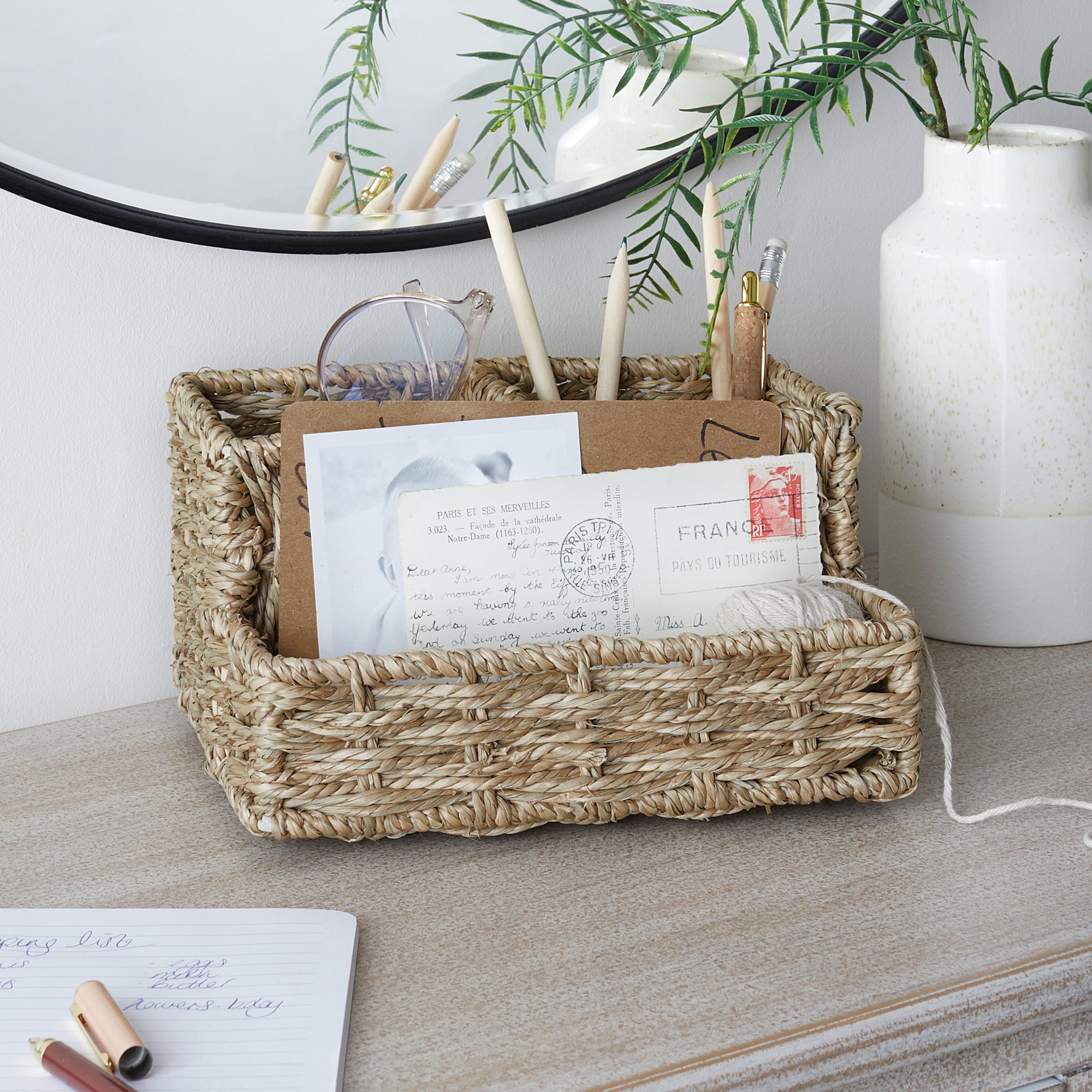 Seagrass Desk Storage Brown Price Comparisons | Compare The Build