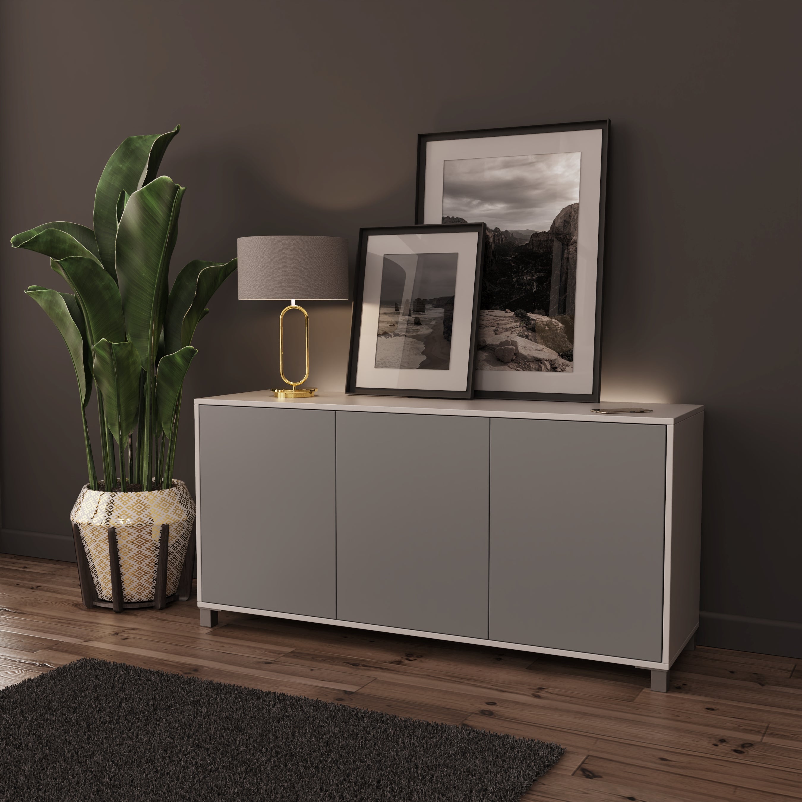 LED Smart Click Sideboard White Price Comparisons | Compare The Build