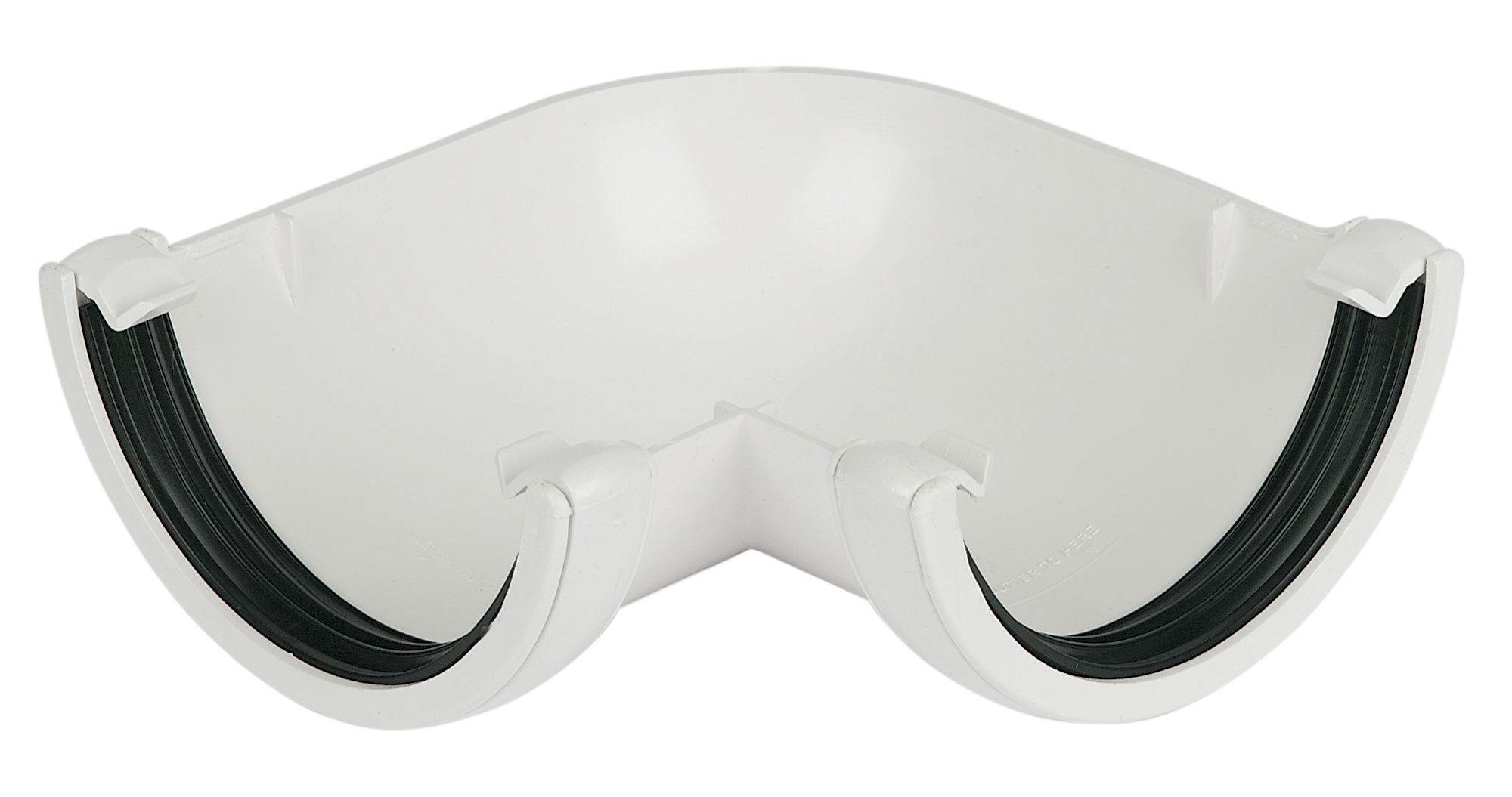 FloPlast White Half round 90° Gutter angle, (Dia)112mm Price Comparisons | Compare The Build
