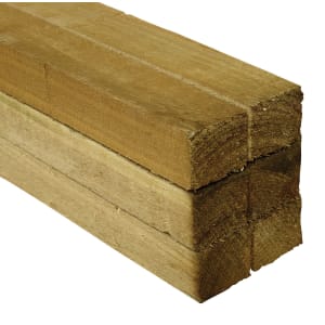 Wickes Treated Sawn Timber - 47 x 47 x 2400mm - Pack of 6 Price Comparisons | Compare The Build