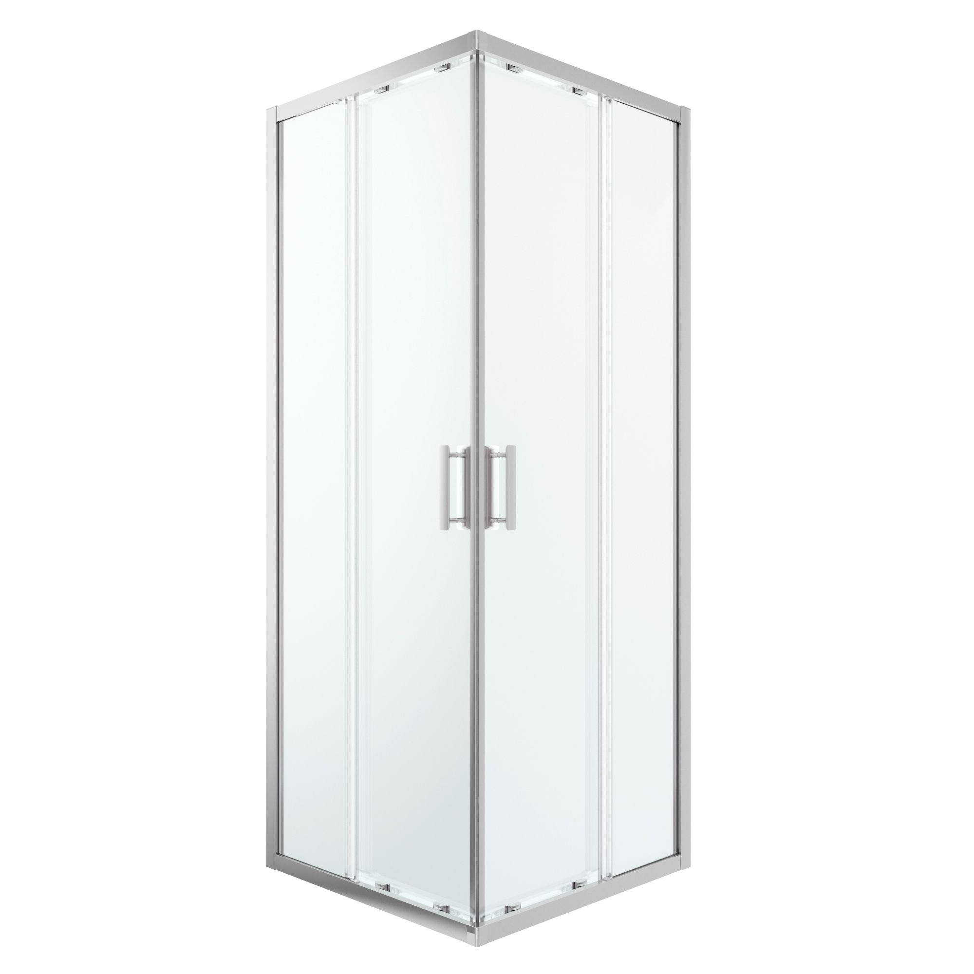 GoodHome Beloya Square Shower Enclosure & Tray With Corner Entry Double Sliding Door (W)760mm (D)760mm Price Comparisons | Compare The Build