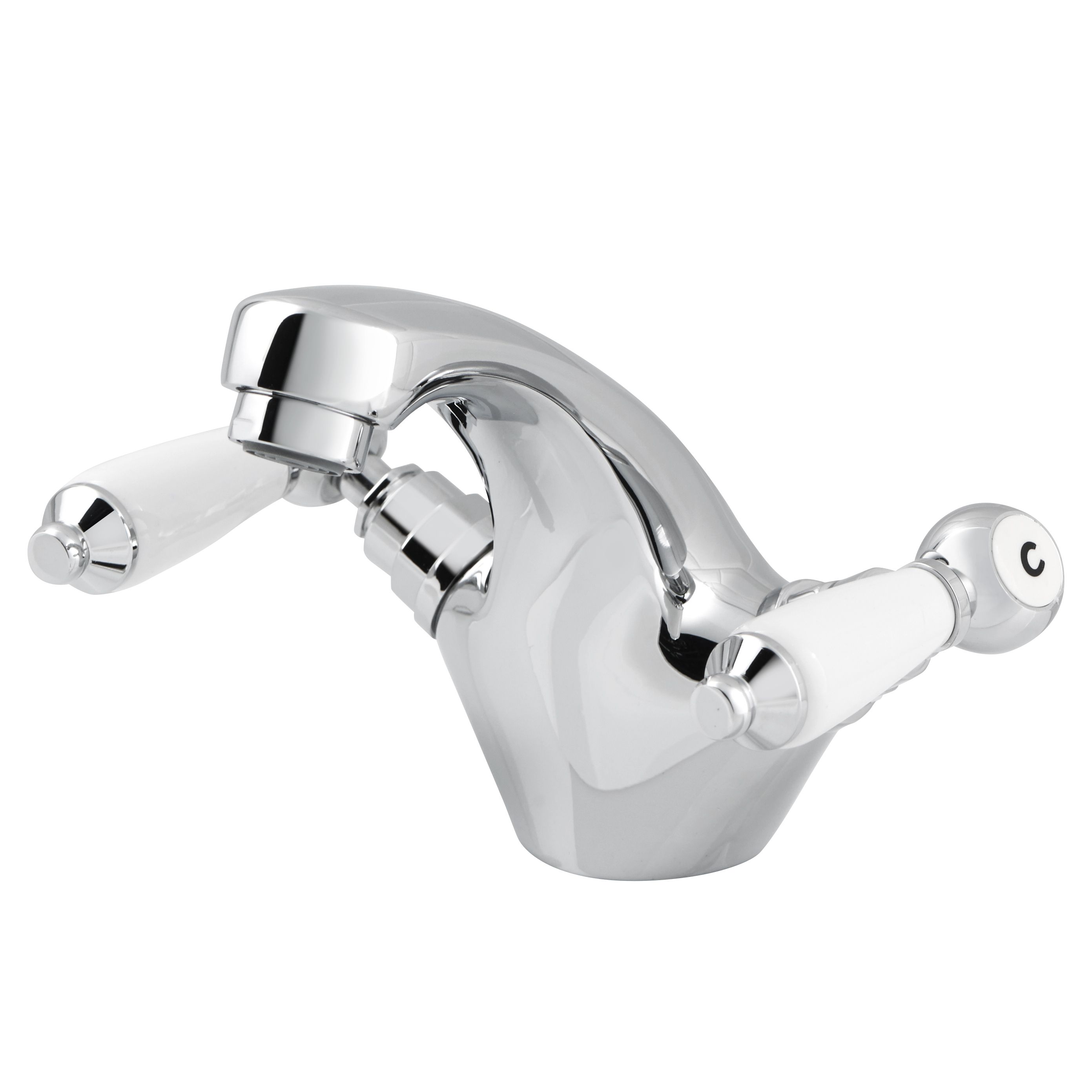 GoodHome Brean 2 Lever Victorian Basin Mono Mixer Tap Price Comparisons | Compare The Build