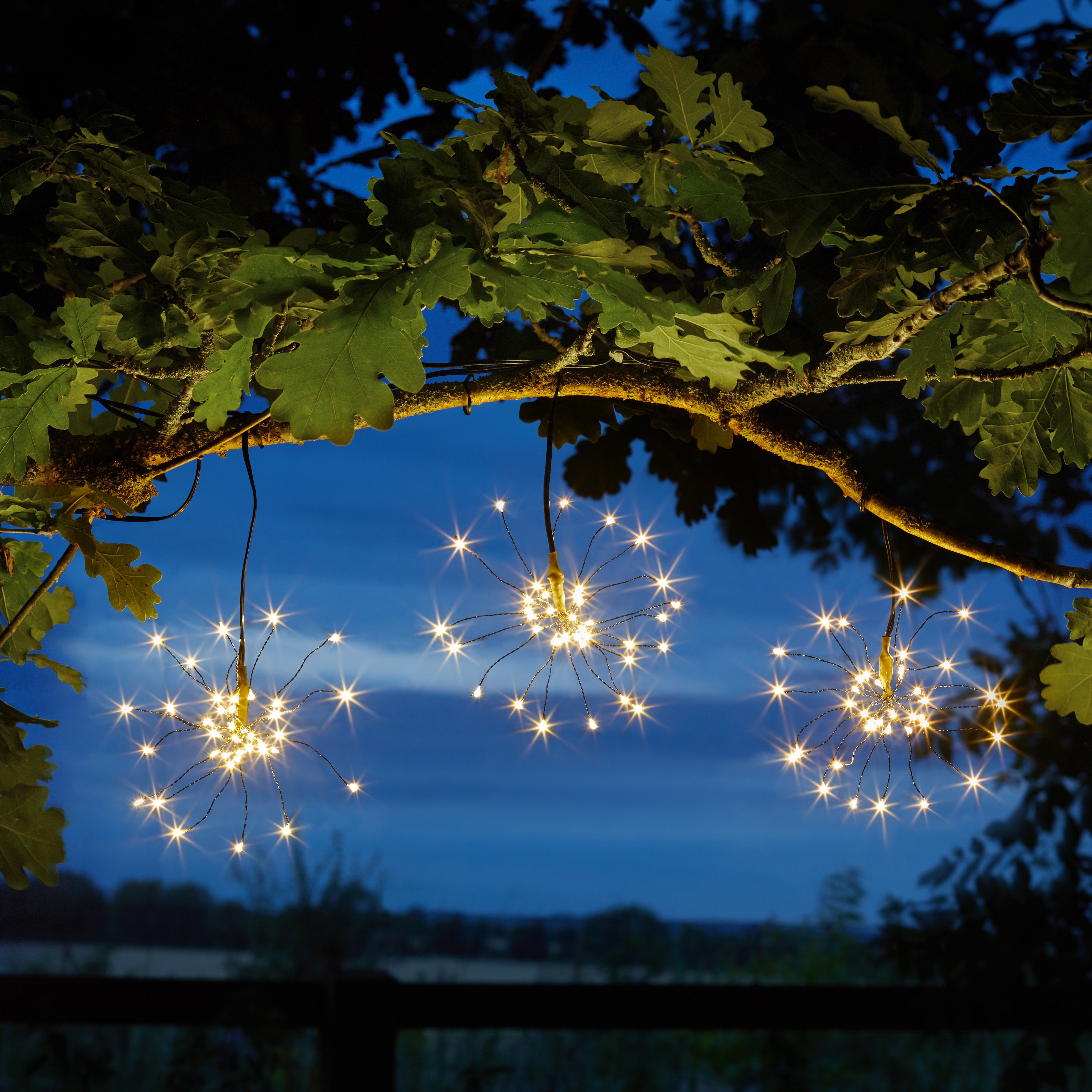 Solar Starburst Solar-Powered Warm White & Multicolour 96 Led Outdoor String Lights, Set Of 3 Price Comparisons | Compare The Build