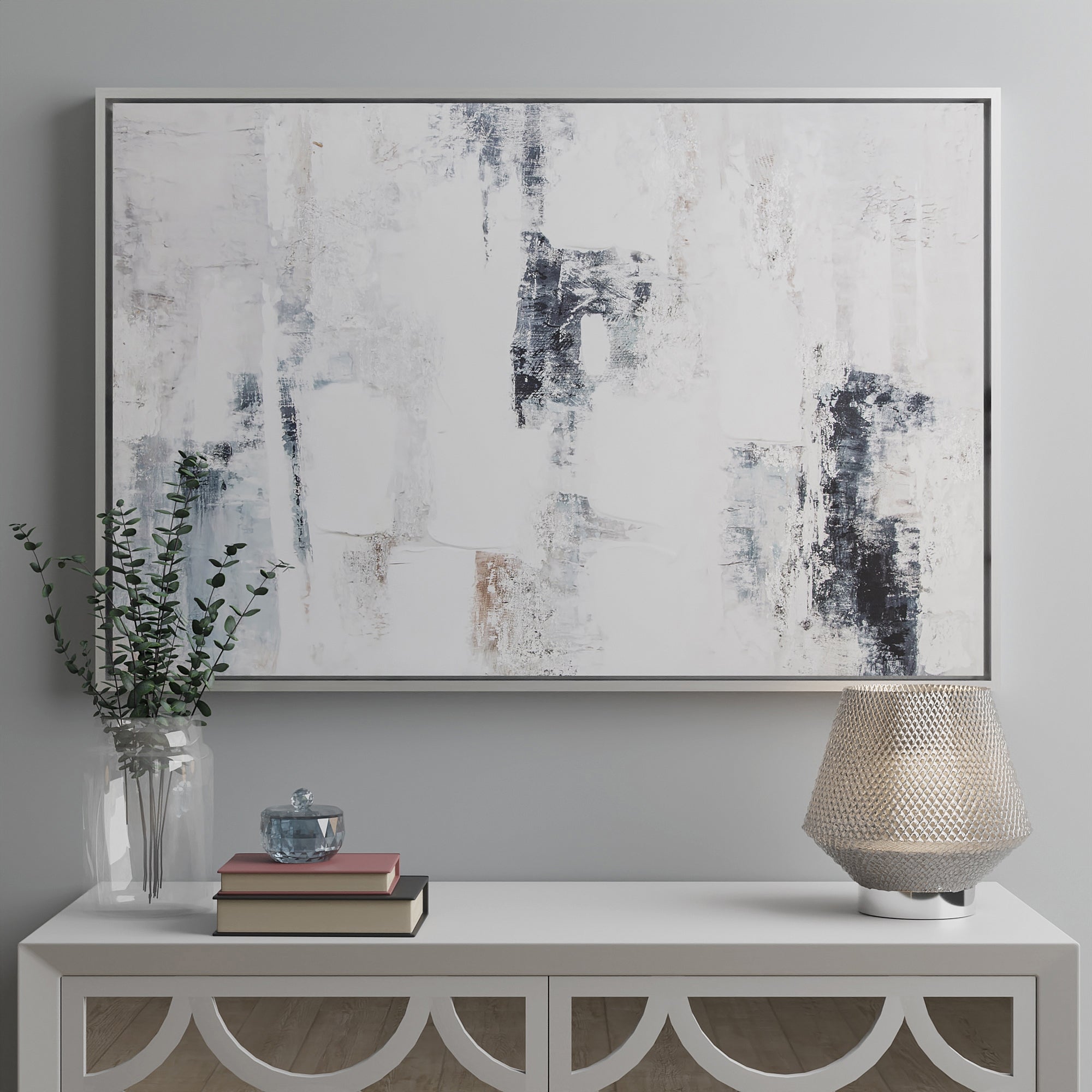 Reluxed Abstract Canvas Grey | Compare The Build