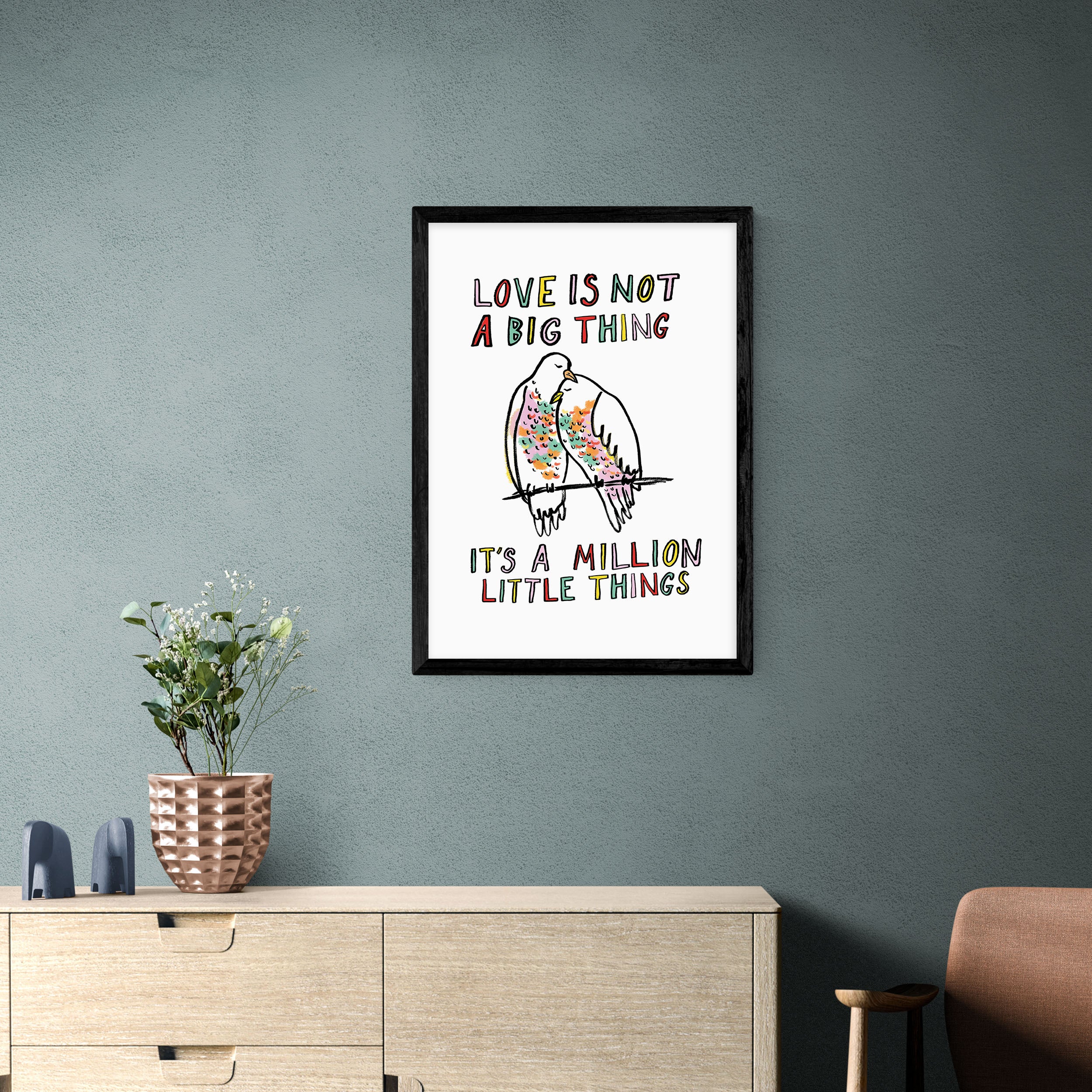 East End Prints Love Is Not A Big Thing Framed Print MultiColoured Price Comparisons | Compare The Build