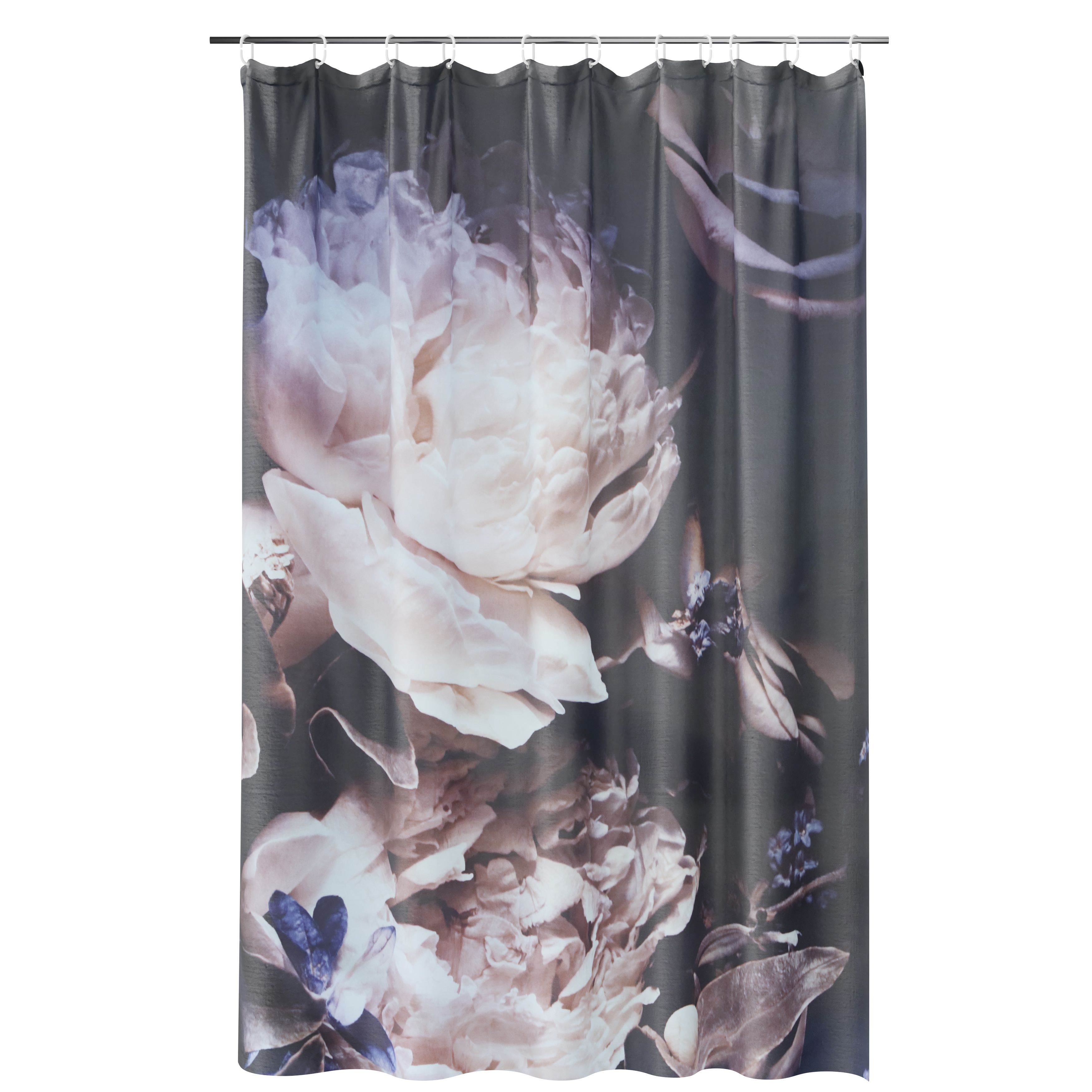 GoodHome Remora Multicolour Peony Shower Curtain (L)1800mm | Compare The Build