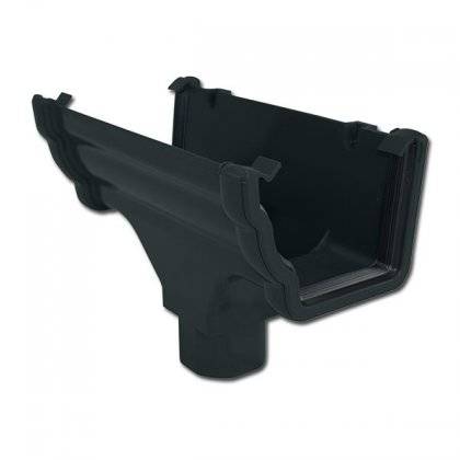 FloPlast Anthracite Grey Ogee Gutter Running Outlet Stop End Outlet RH RON3.A Price Comparisons | Compare The Build