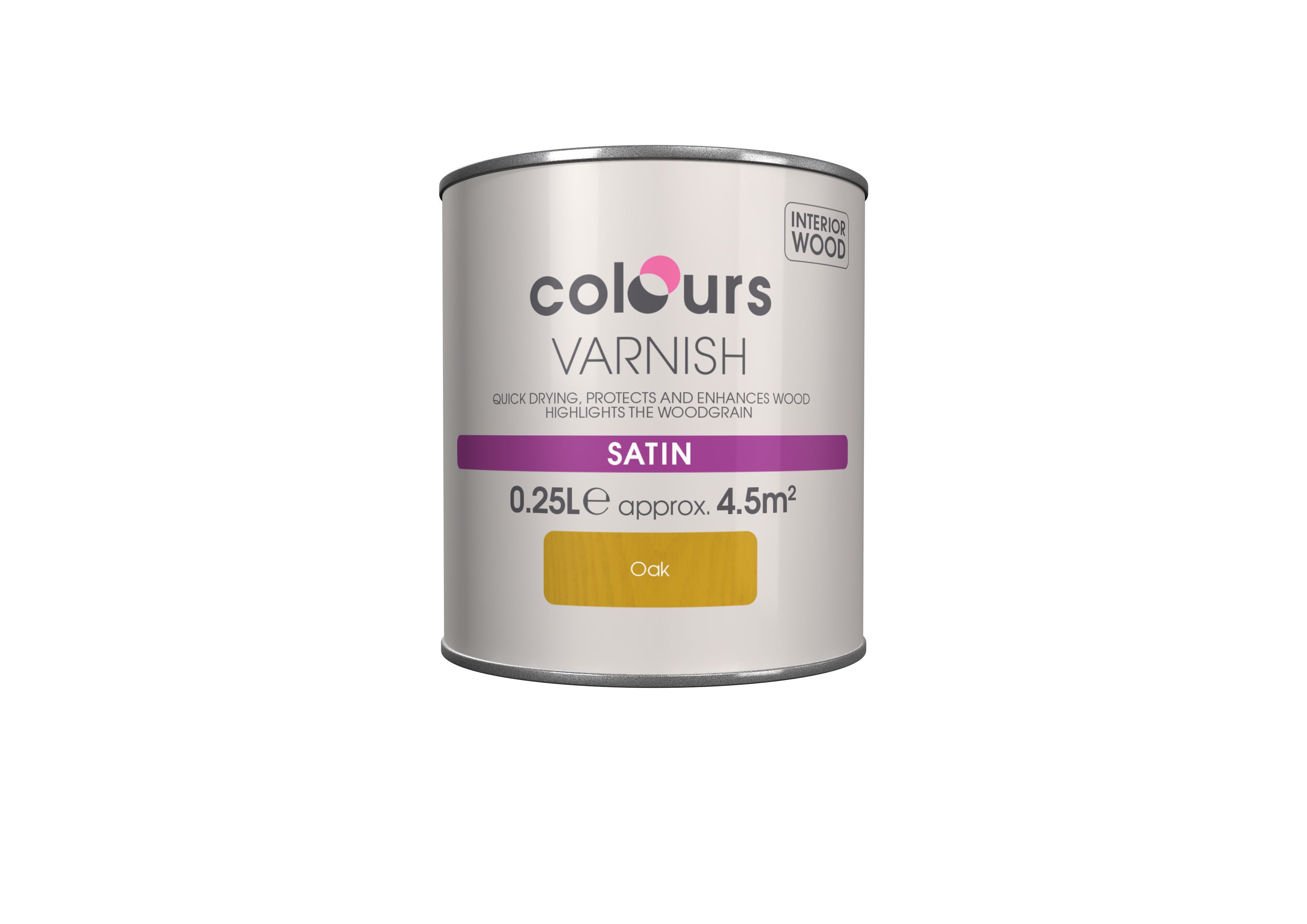 Colours Oak Satin Wood varnish, 0.25L Price Comparisons | Compare The Build