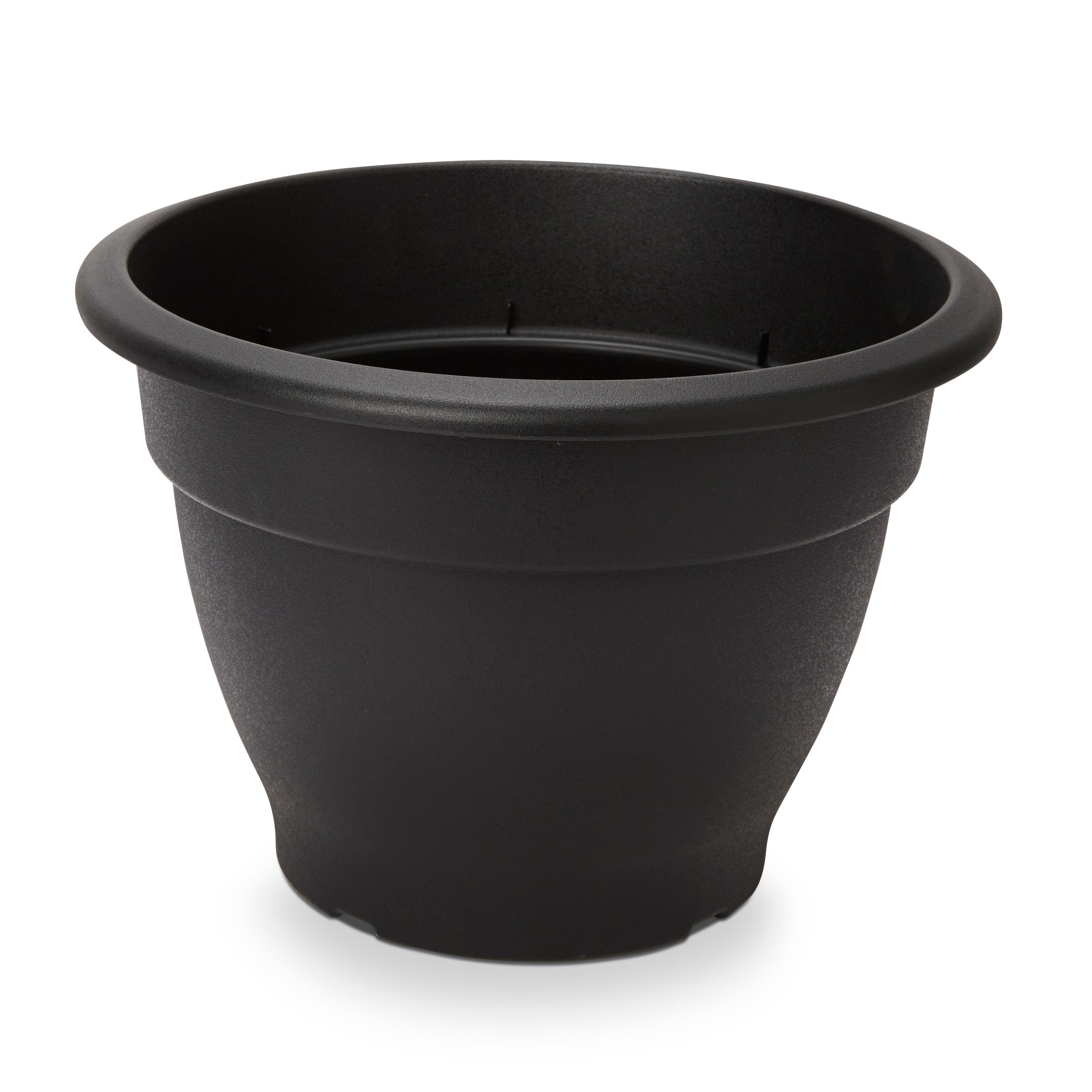 Blooma Florus Black Plastic Bell Round Plant Pot (Dia)38Cm | Compare The Build