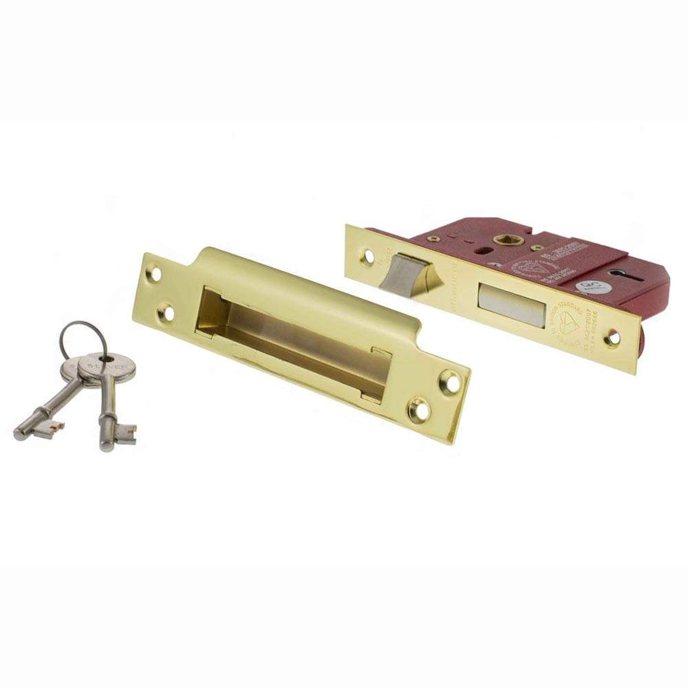 Atlantic 3 Inch 5 Lever Key Sashlock(BS) - Polished Brass Atlantic UK ALKSASH5LK3PB | Compare The Build