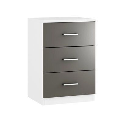 Form Darwin Matt Anthracite & White 3 Drawer Chest (H)737mm (W)500mm (D)495mm Price Comparisons | Compare The Build