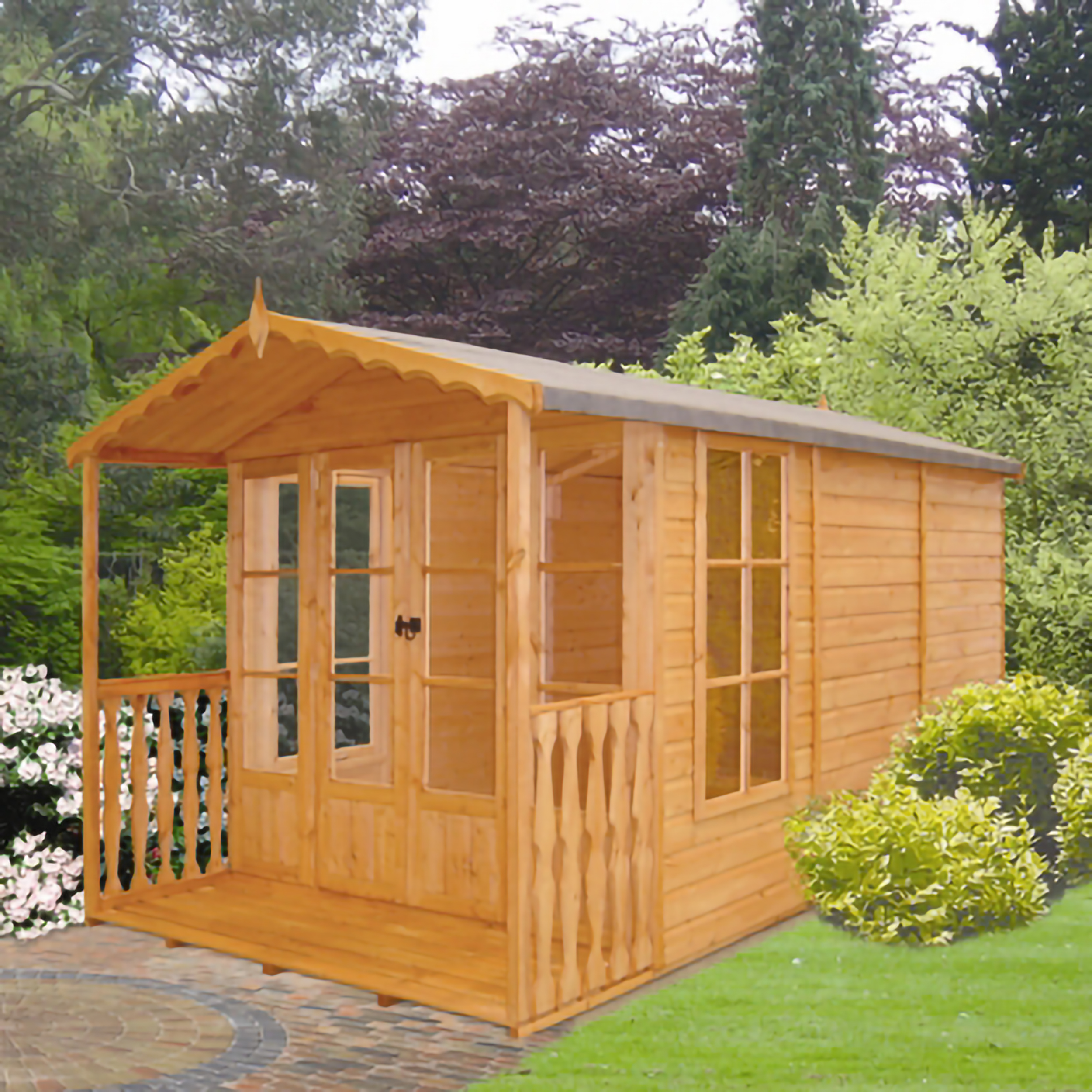 Shire Kensington Summerhouse 7ft x 7ft (1.98m x 2.05m) Price Comparisons | Compare The Build