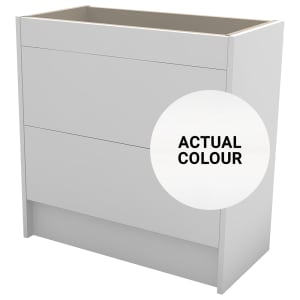 Duarti By Calypso Cascade 800mm Slimline 2 Drawer Floor Standing Vanity Unit - Matt White Price Comparisons | Compare The Build